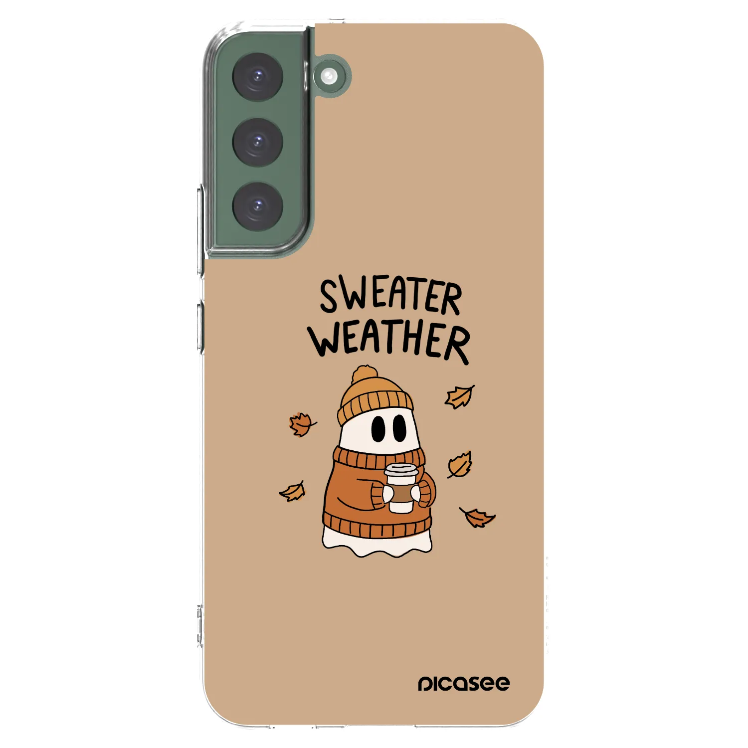 Picasee silikonowe przeźroczyste etui na Samsung Galaxy S22+ 5G - Sweater ghost