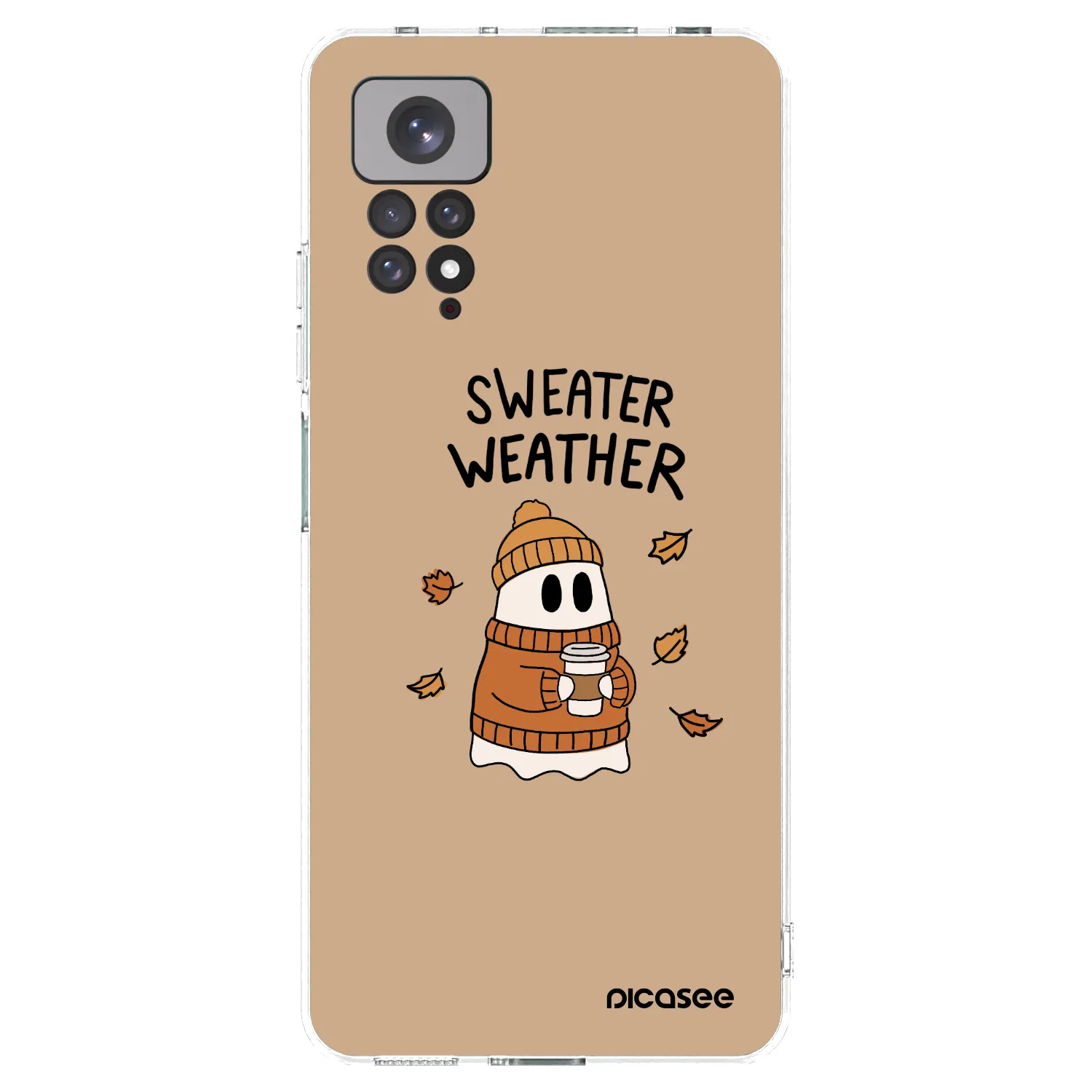Picasee silikonowe przeźroczyste etui na Xiaomi Redmi Note 11 - Sweater ghost
