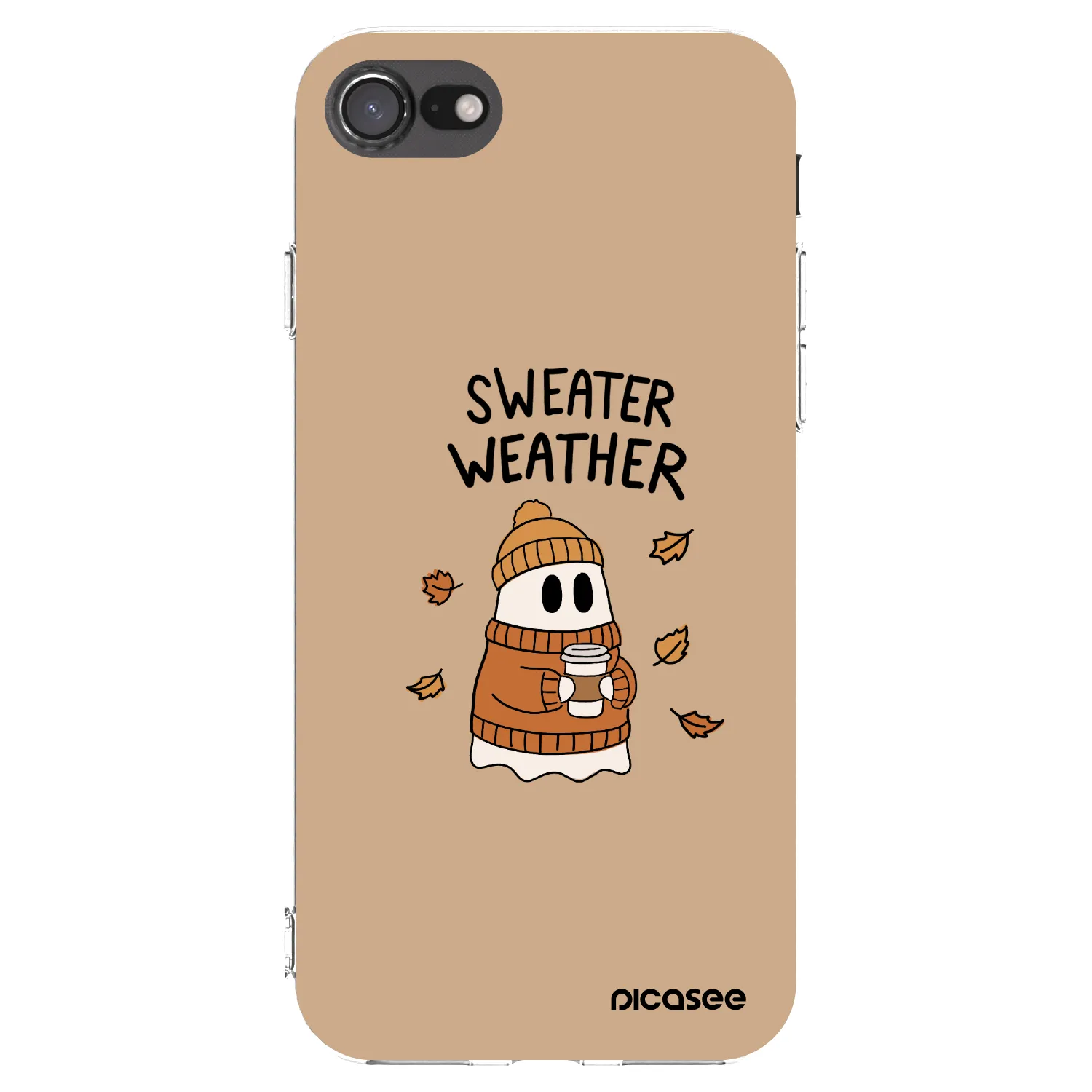 Picasee silikonowe przeźroczyste etui na Apple iPhone SE 2022 - Sweater ghost