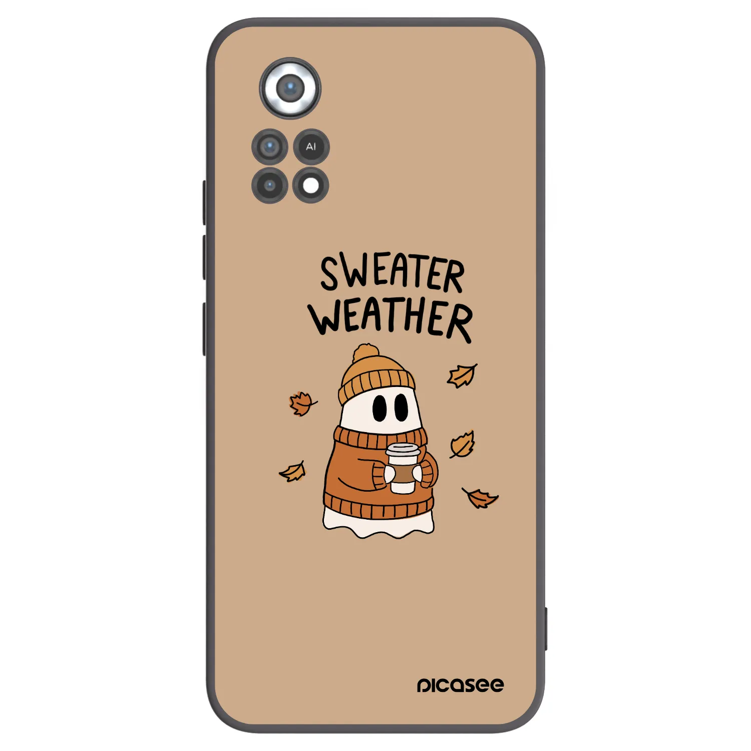 Picasee silikonowe czarne etui na Xiaomi Poco X4 Pro 5G - Sweater ghost