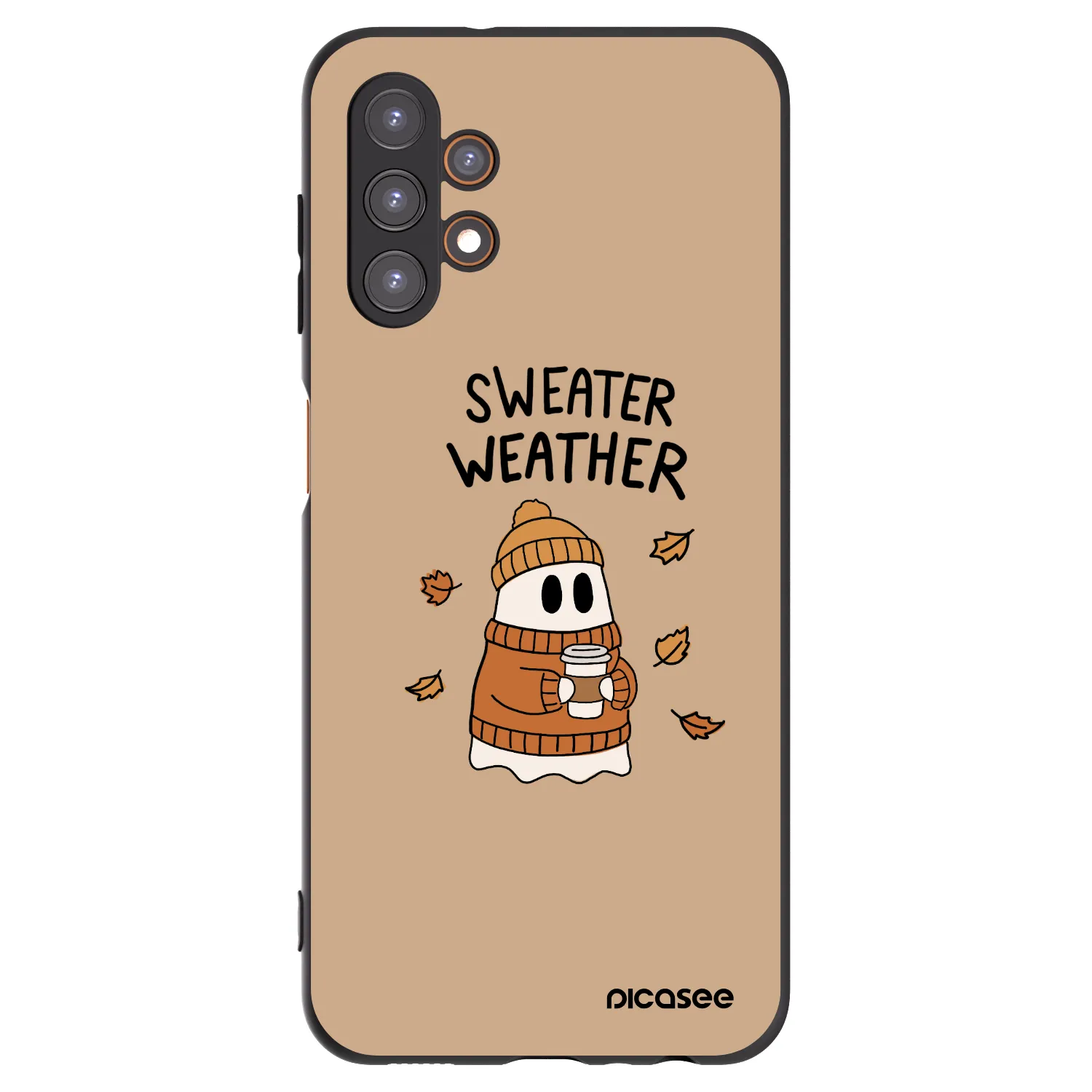 Picasee silikonowe czarne etui na Samsung Galaxy A13 4G A135 - Sweater ghost