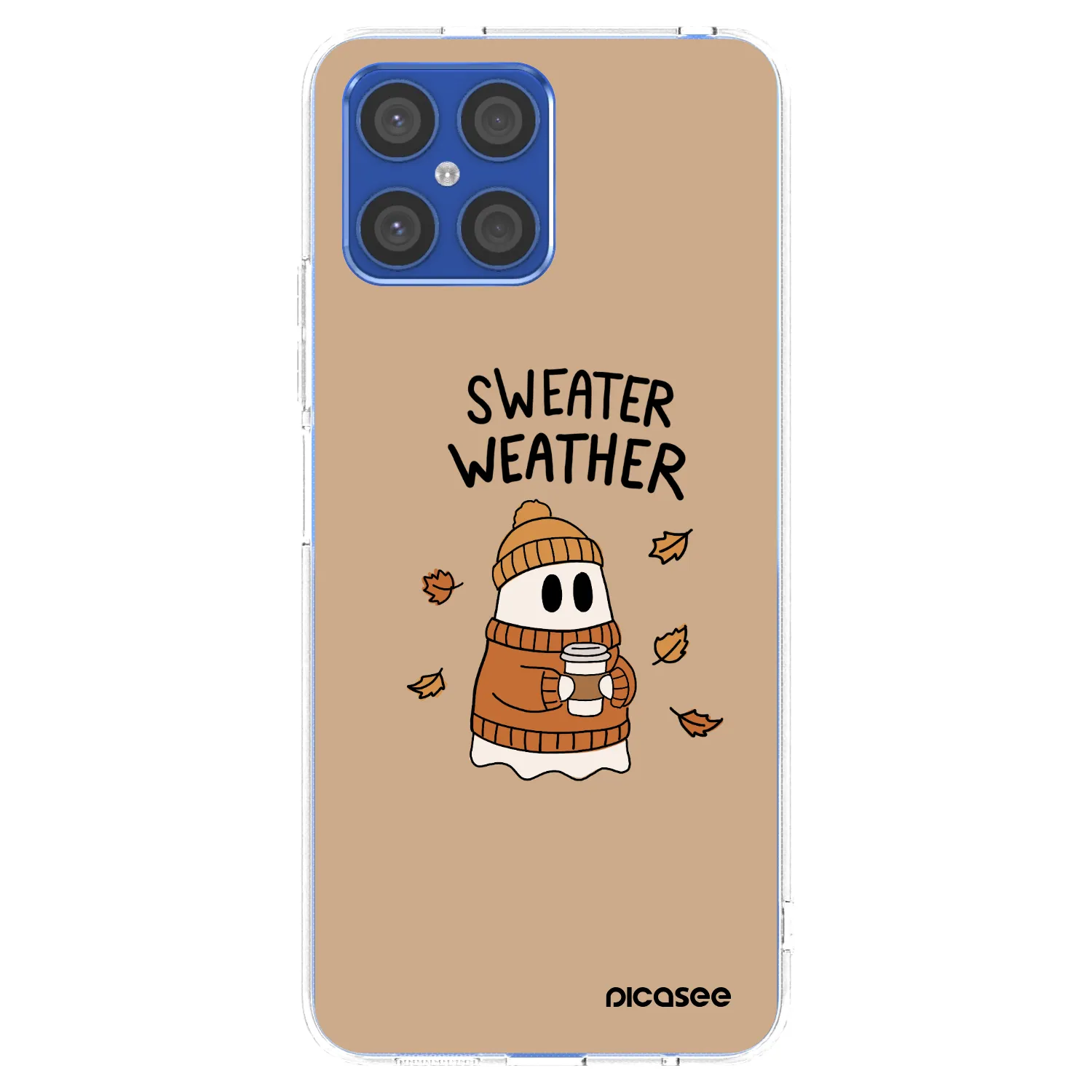 Picasee silikonowe przeźroczyste etui na Honor X8 4G - Sweater ghost
