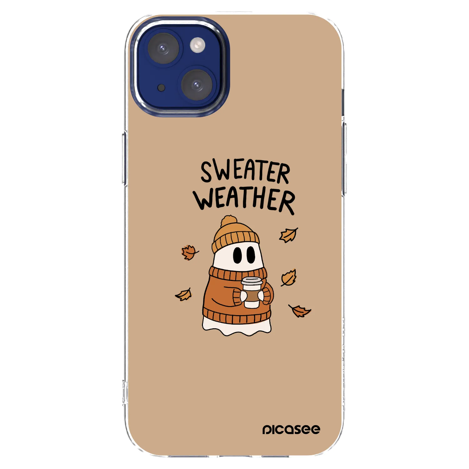 Picasee silikonowe przeźroczyste etui na Apple iPhone 14 Plus - Sweater ghost