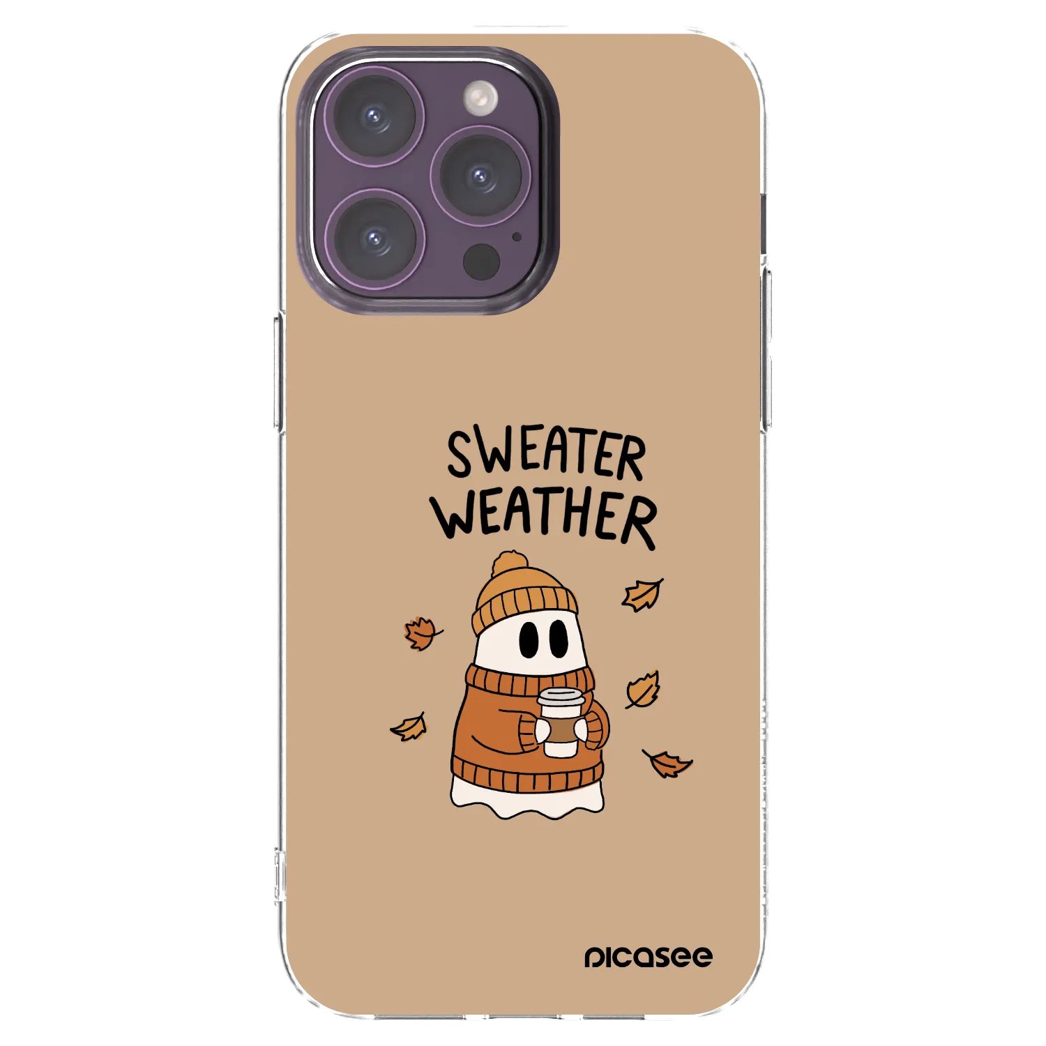 Picasee silikonowe przeźroczyste etui na Apple iPhone 14 Pro Max - Sweater ghost