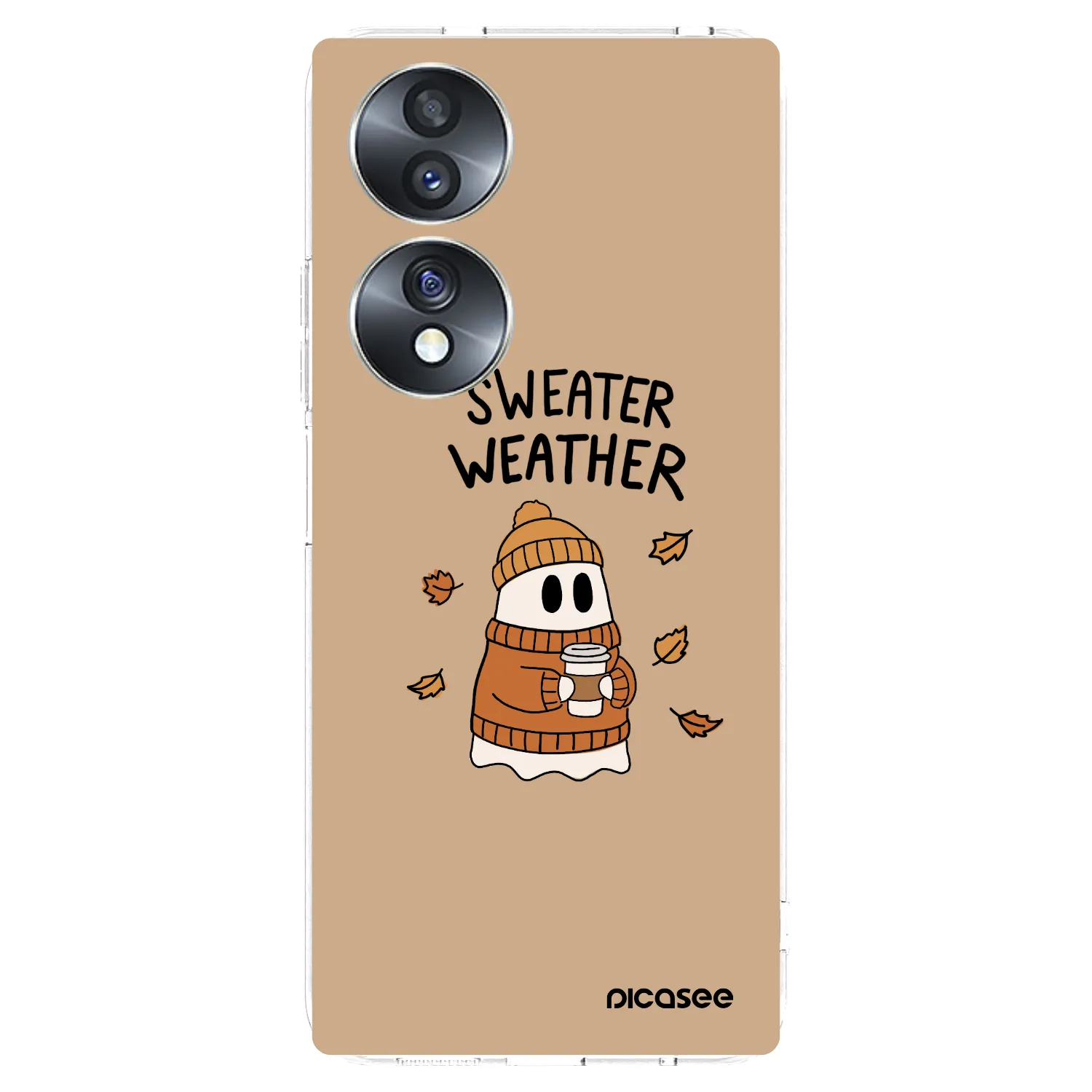 Picasee silikonowe przeźroczyste etui na Honor 70 - Sweater ghost