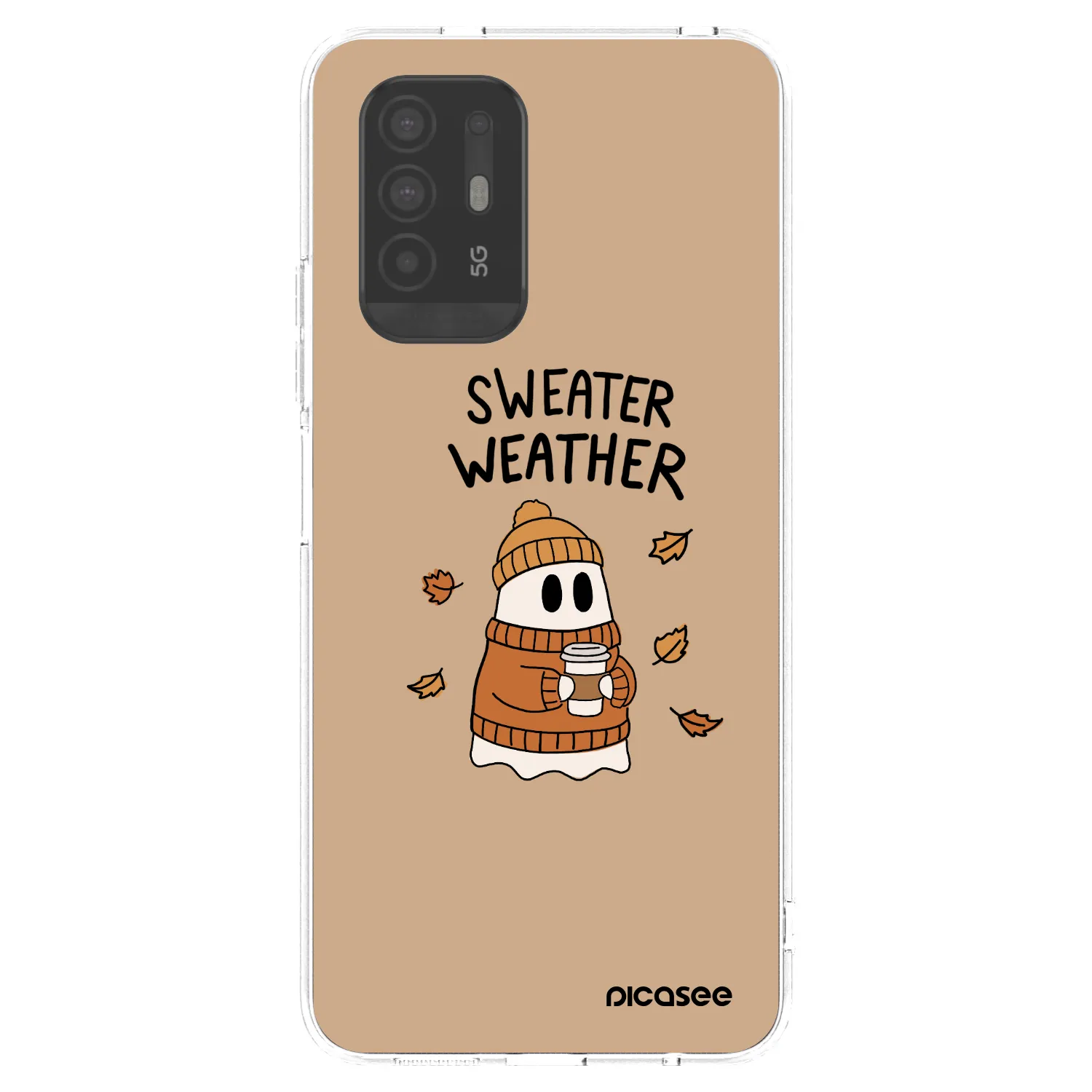Picasee silikonowe przeźroczyste etui na OPPO A94 5G - Sweater ghost