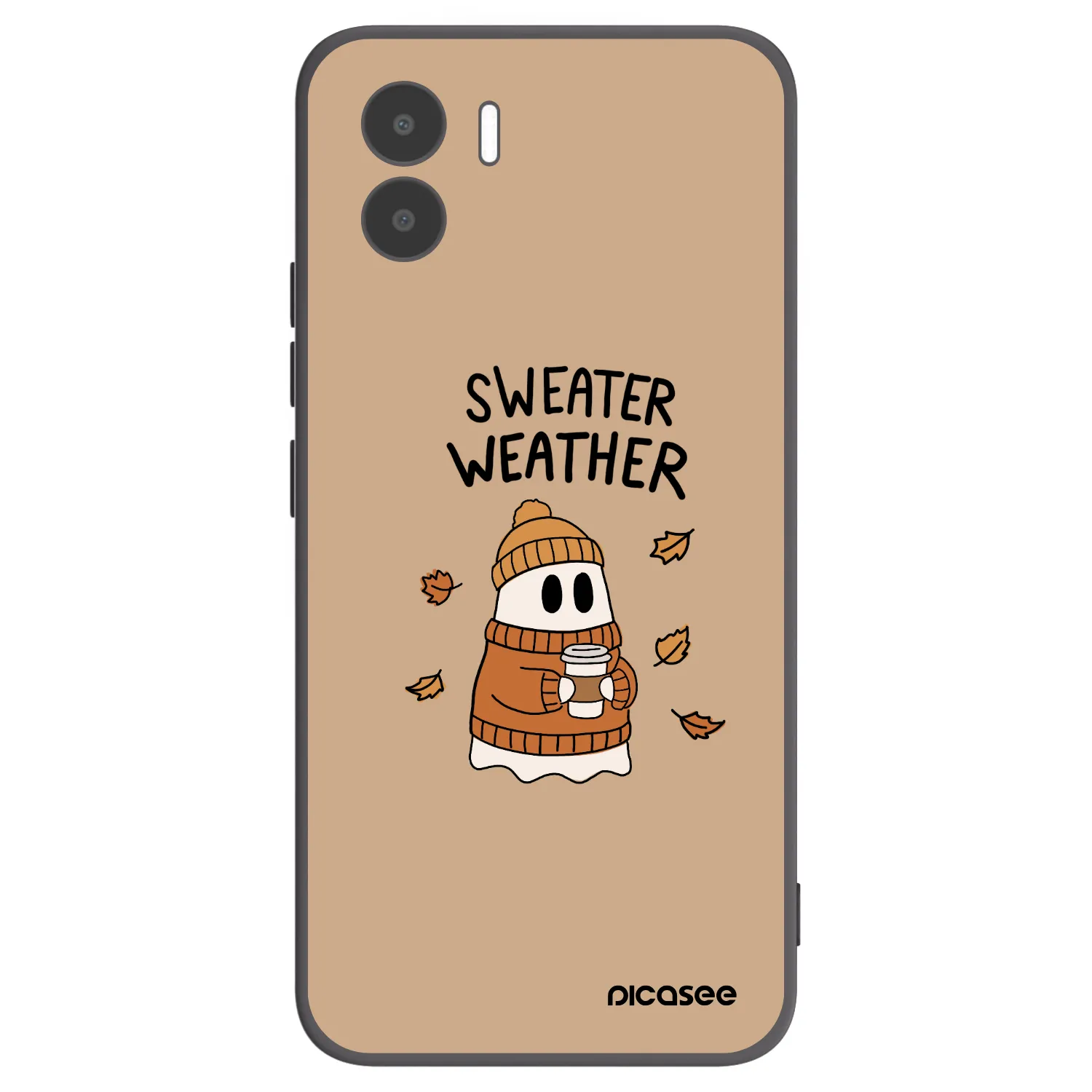 Picasee silikonowe czarne etui na Xiaomi Redmi A1 - Sweater ghost