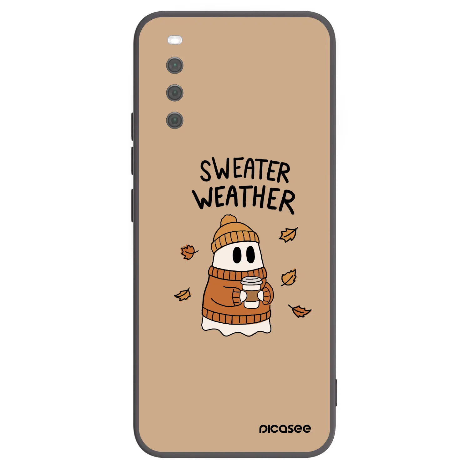 Picasee silikonowe czarne etui na Sony Xperia 10 III - Sweater ghost