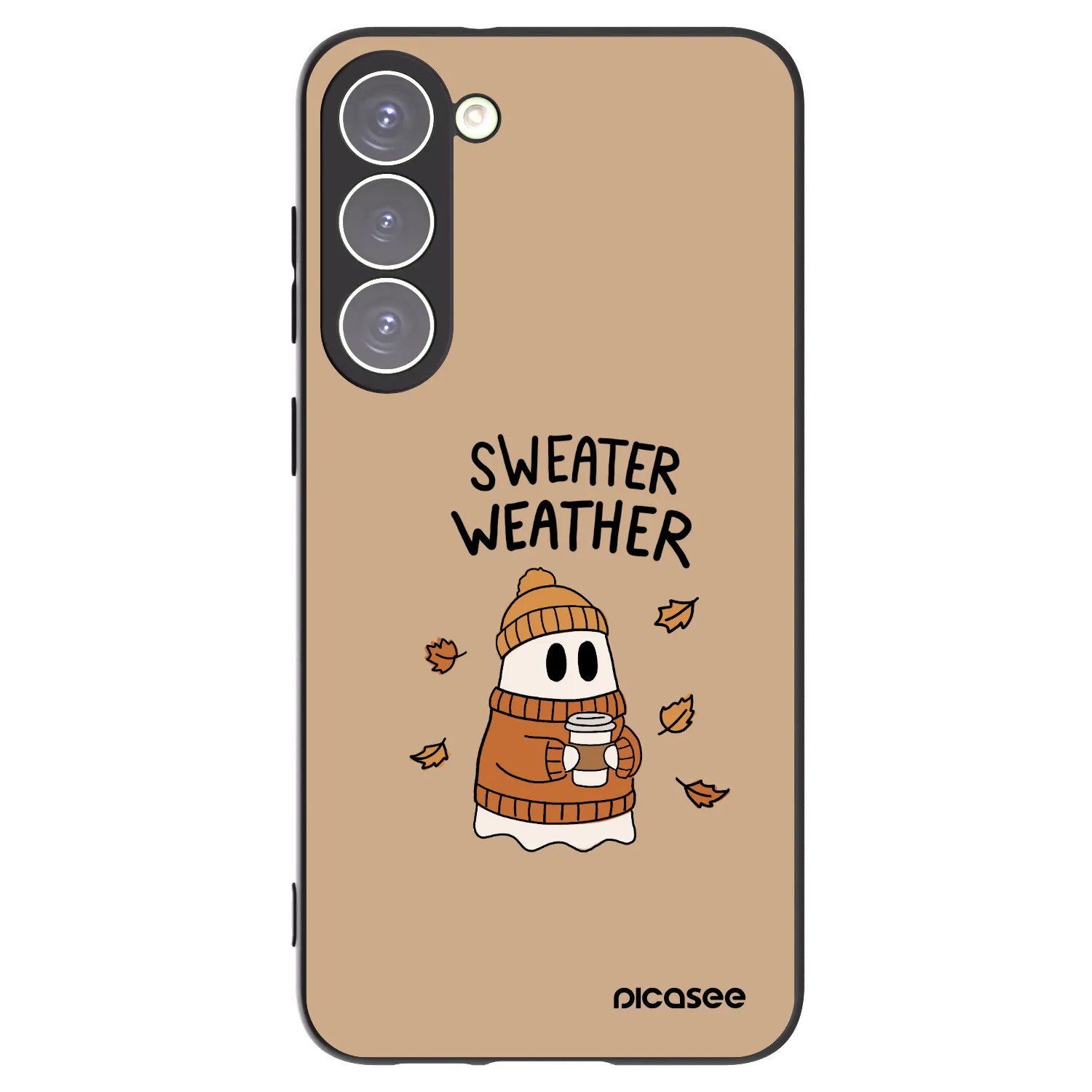 Picasee silikonowe czarne etui na Samsung Galaxy S23+ 5G - Sweater ghost