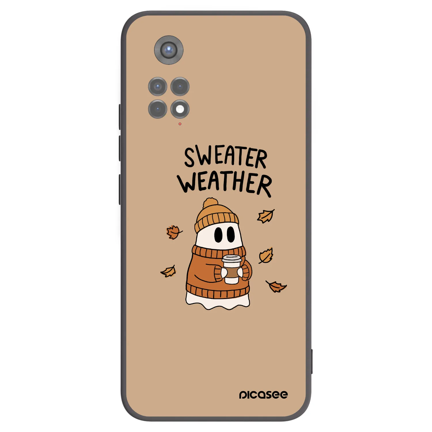 Picasee silikonowe czarne etui na Xiaomi Redmi Note 11S 5G - Sweater ghost