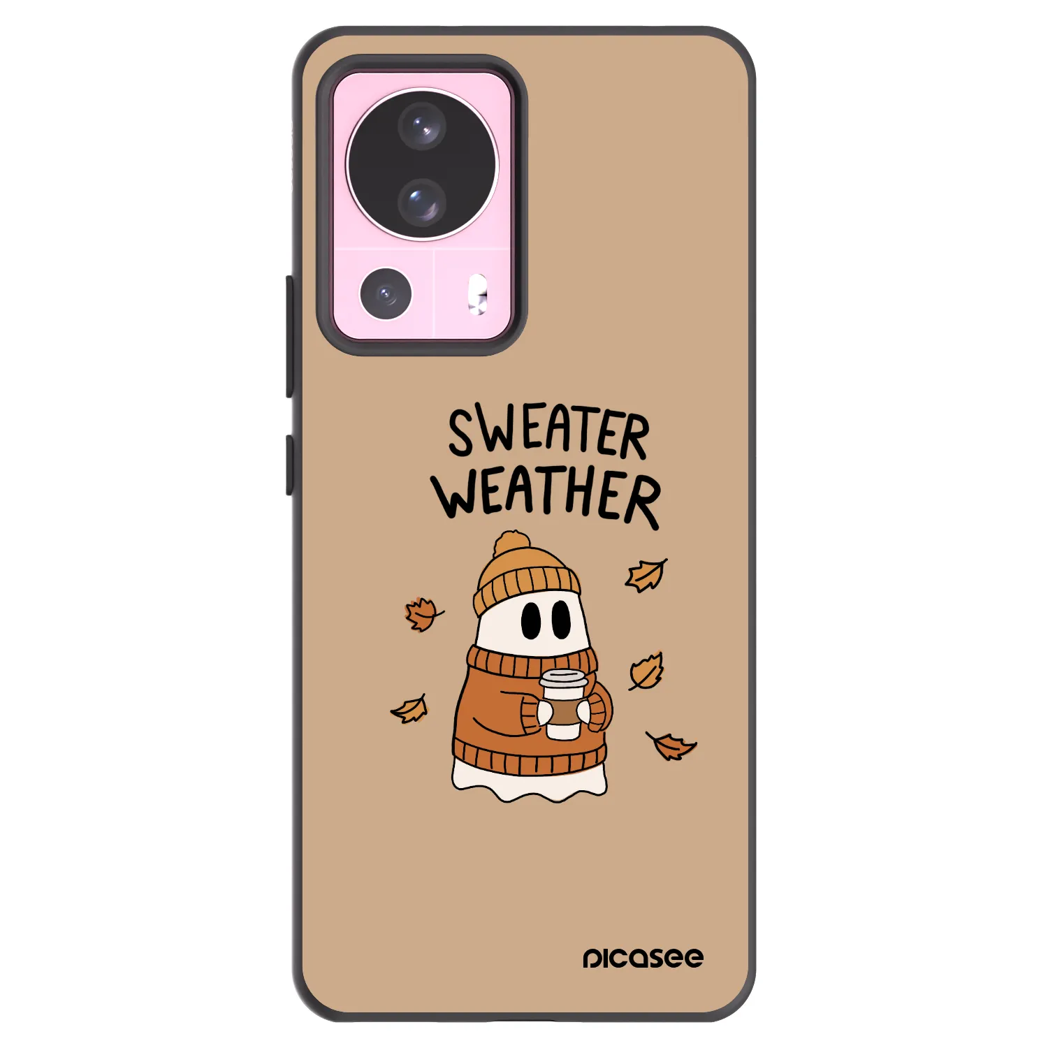 Picasee silikonowe czarne etui na Xiaomi 13 Lite - Sweater ghost
