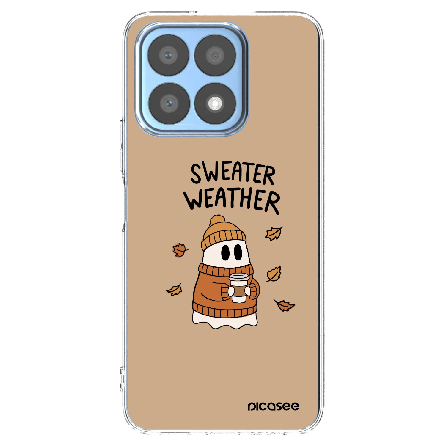 Picasee silikonowe przeźroczyste etui na Honor X8a - Sweater ghost