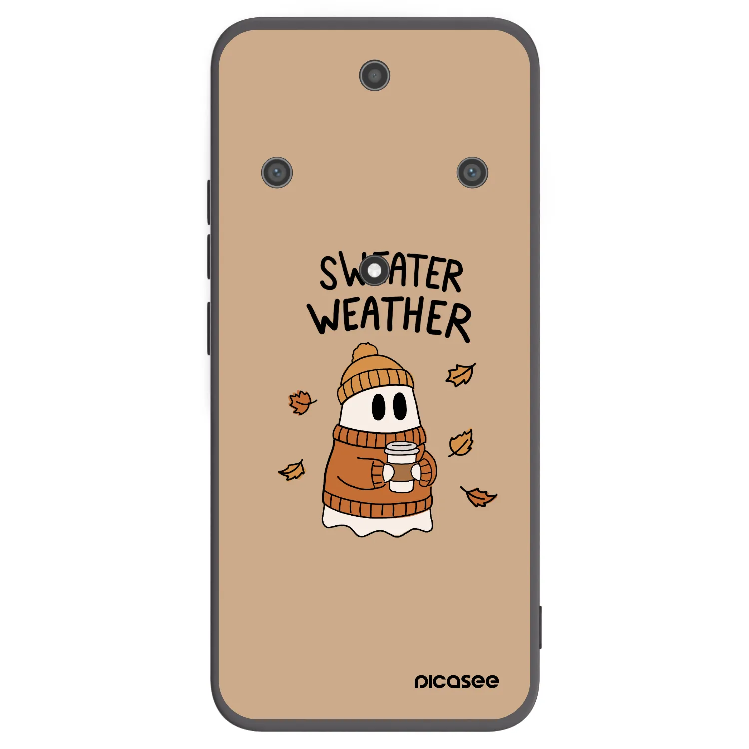 Picasee silikonowe czarne etui na Honor Magic5 Lite 5G - Sweater ghost