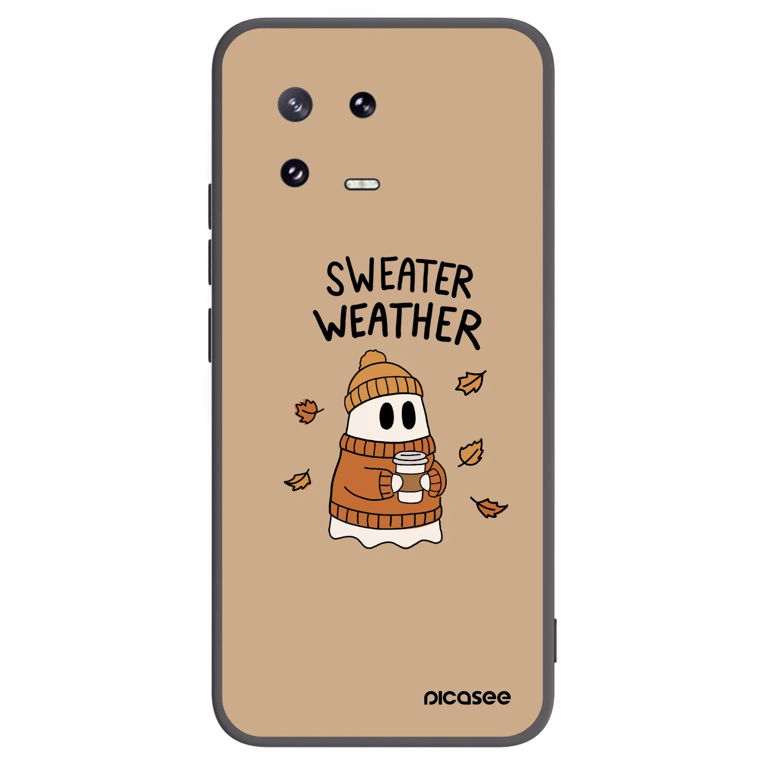 Picasee silikonowe czarne etui na Xiaomi 13 Pro - Sweater ghost