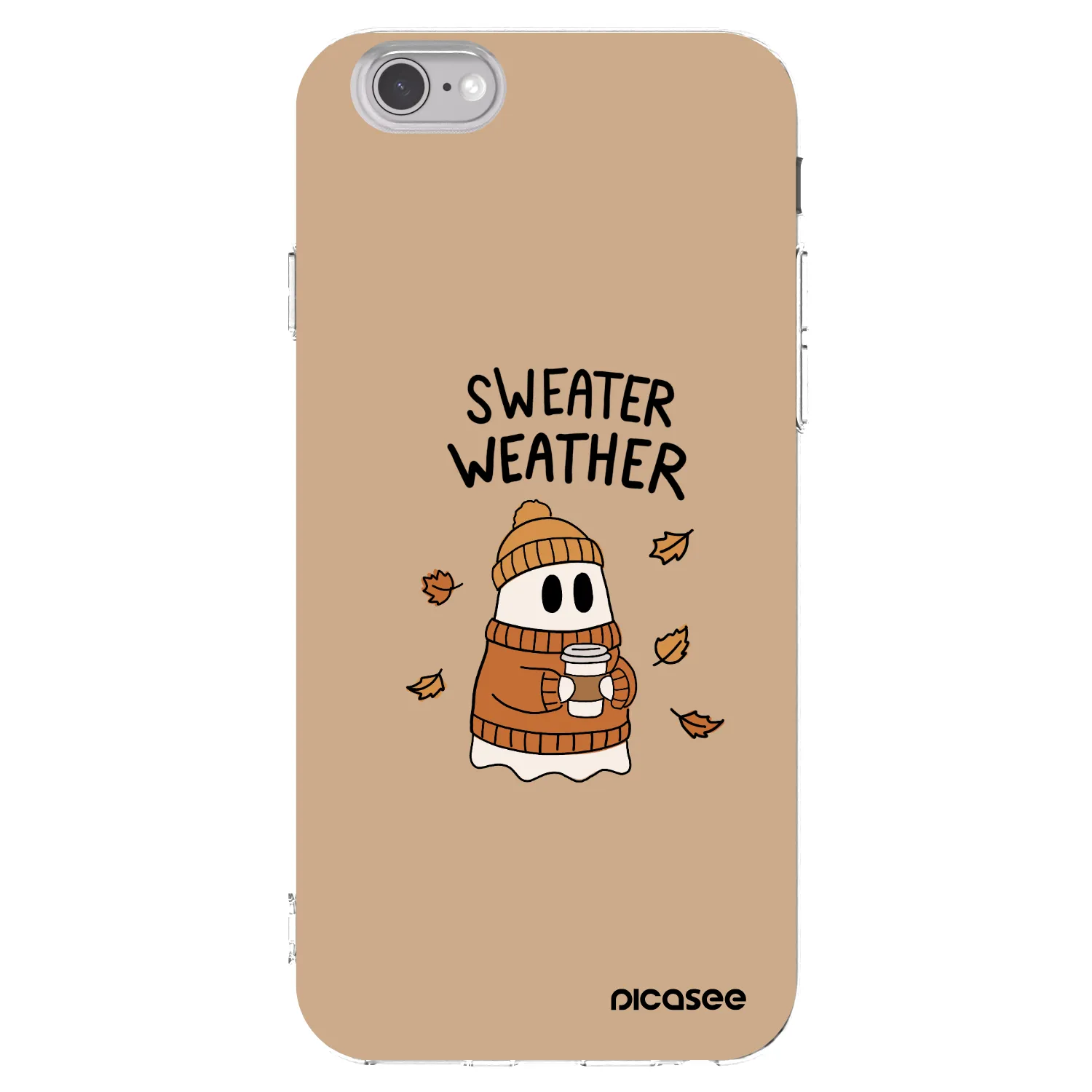 Picasee silikonowe przeźroczyste etui na Apple iPhone 6/6S - Sweater ghost