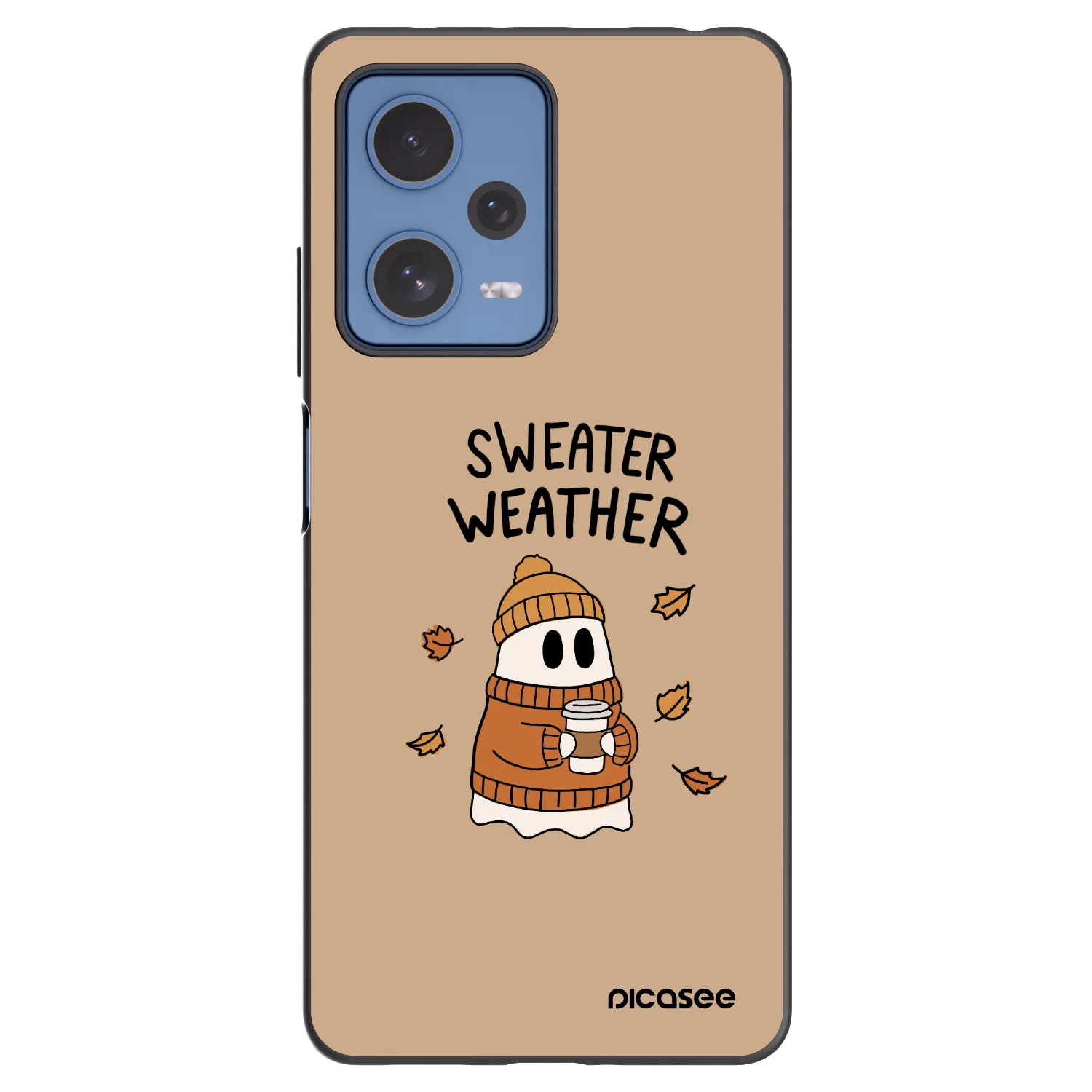 Picasee silikonowe czarne etui na Xiaomi Redmi Note 12 Pro 5G - Sweater ghost