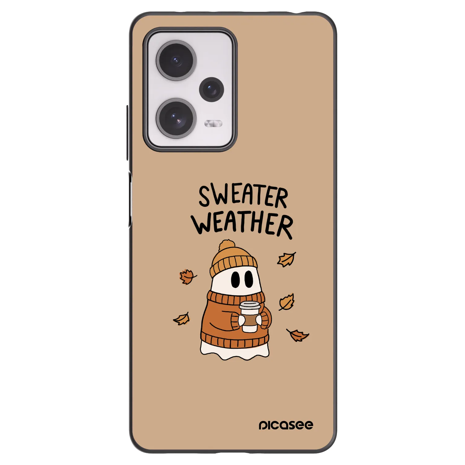 Picasee silikonowe czarne etui na Xiaomi Redmi Note 12 Pro+ 5G - Sweater ghost