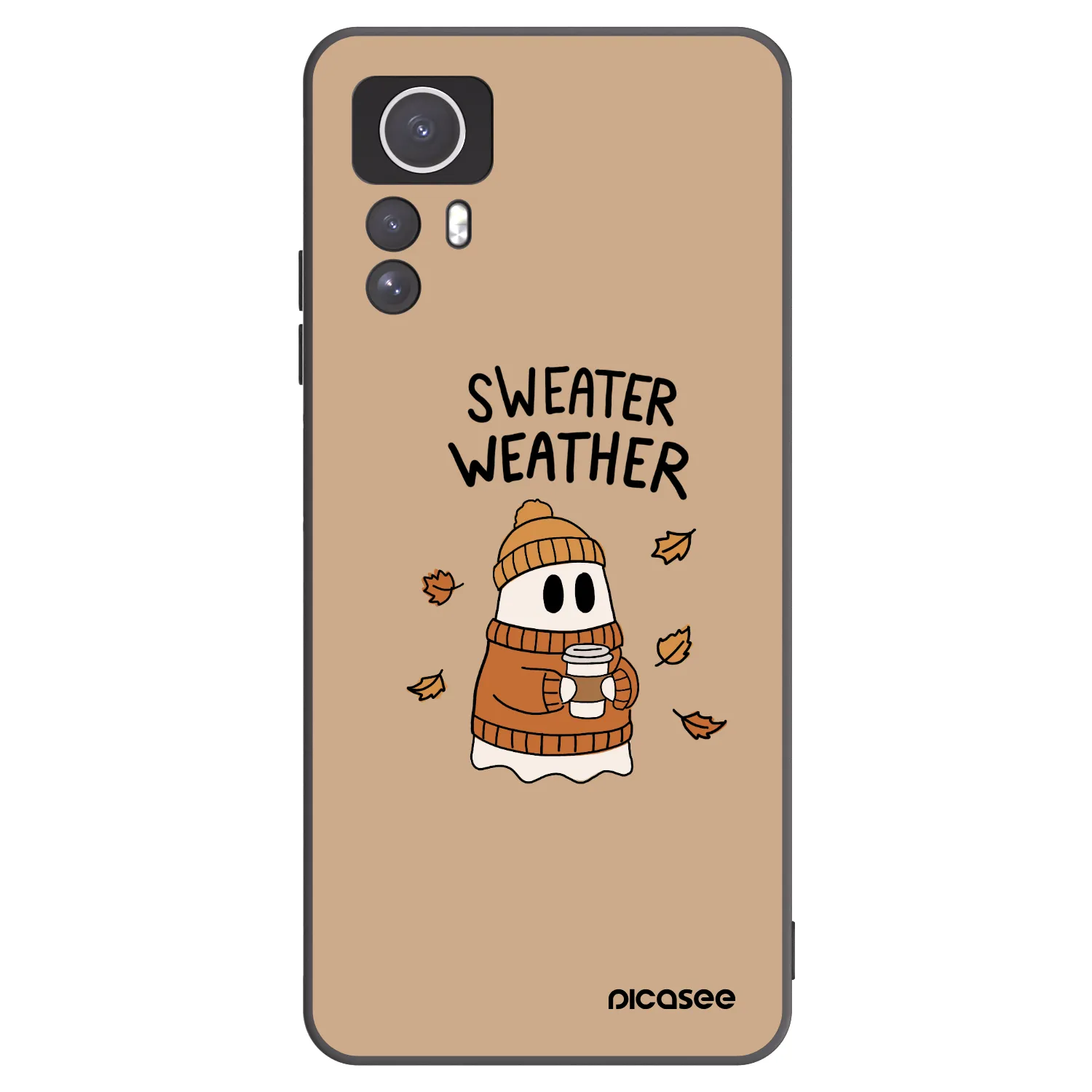 Picasee silikonowe czarne etui na Xiaomi Redmi Note 12S - Sweater ghost
