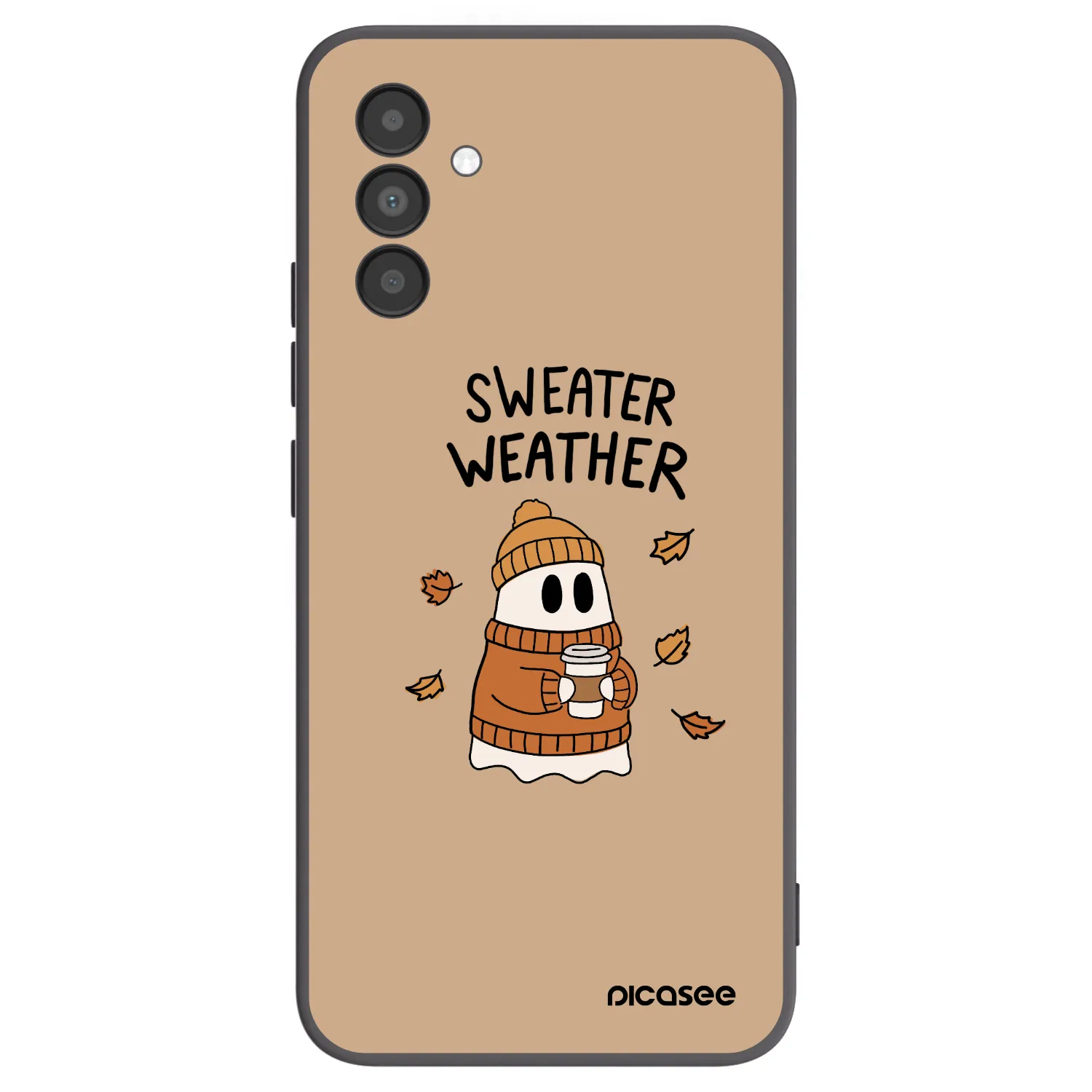 Picasee silikonowe czarne etui na Samsung Galaxy A04s A047F - Sweater ghost