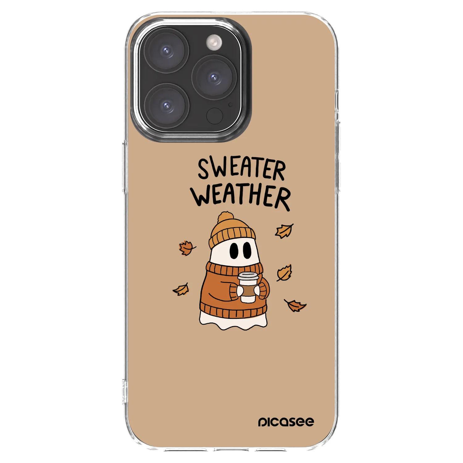Picasee silikonowe przeźroczyste etui na Apple iPhone 15 Pro Max - Sweater ghost