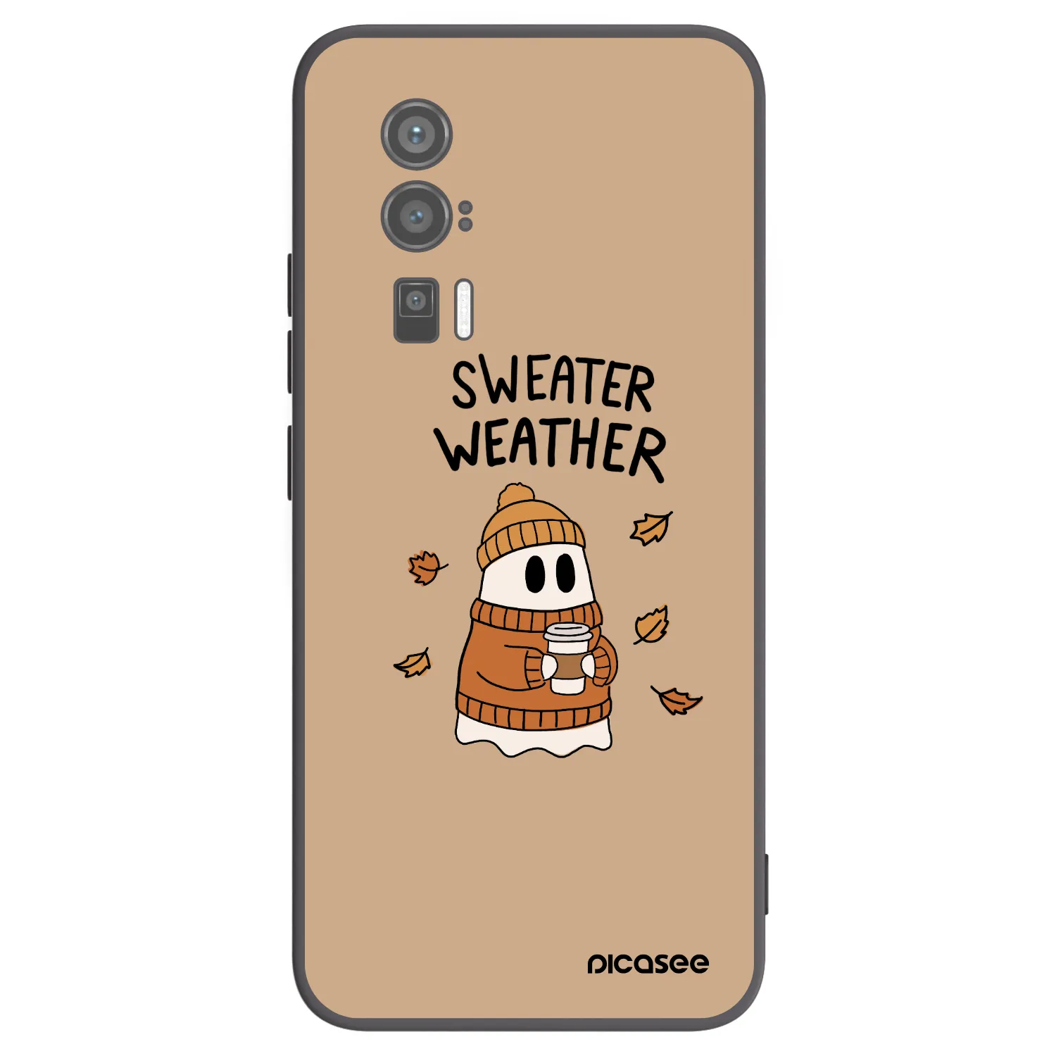Picasee silikonowe czarne etui na Xiaomi Poco F5 Pro 5G - Sweater ghost