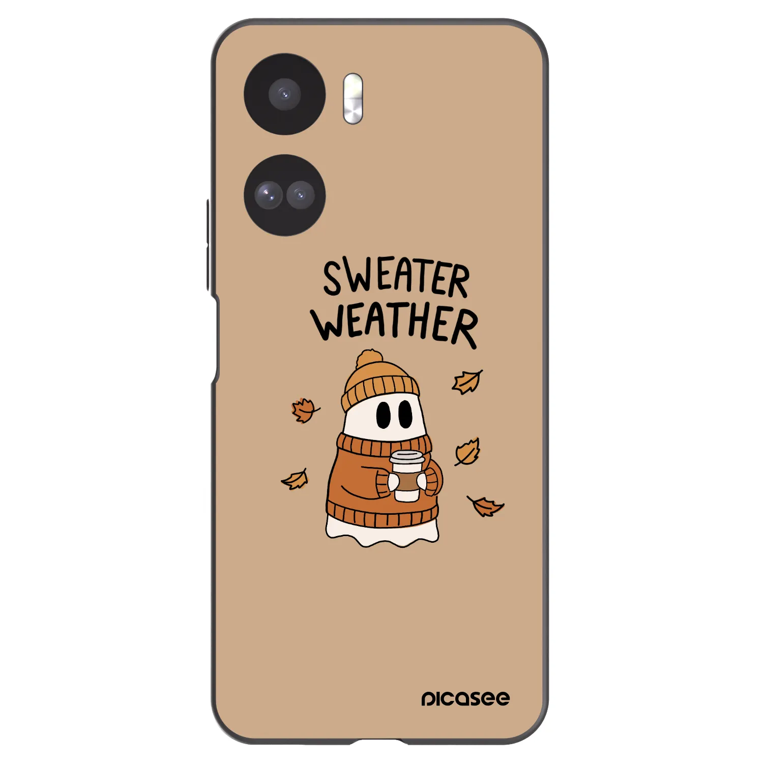 Picasee silikonowe czarne etui na Honor 90 Lite 5G - Sweater ghost