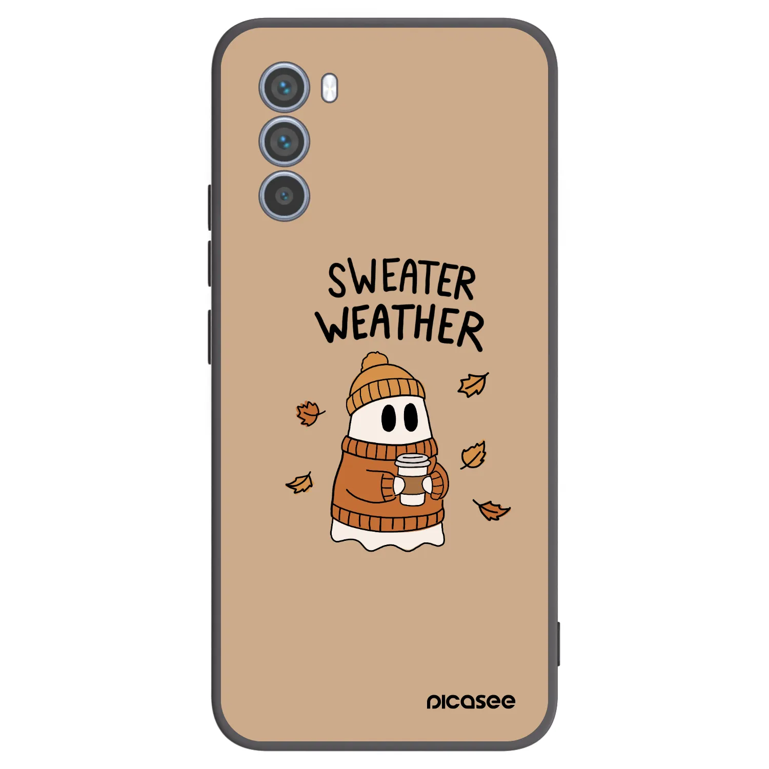 Picasee silikonowe czarne etui na Motorola Moto G62 - Sweater ghost