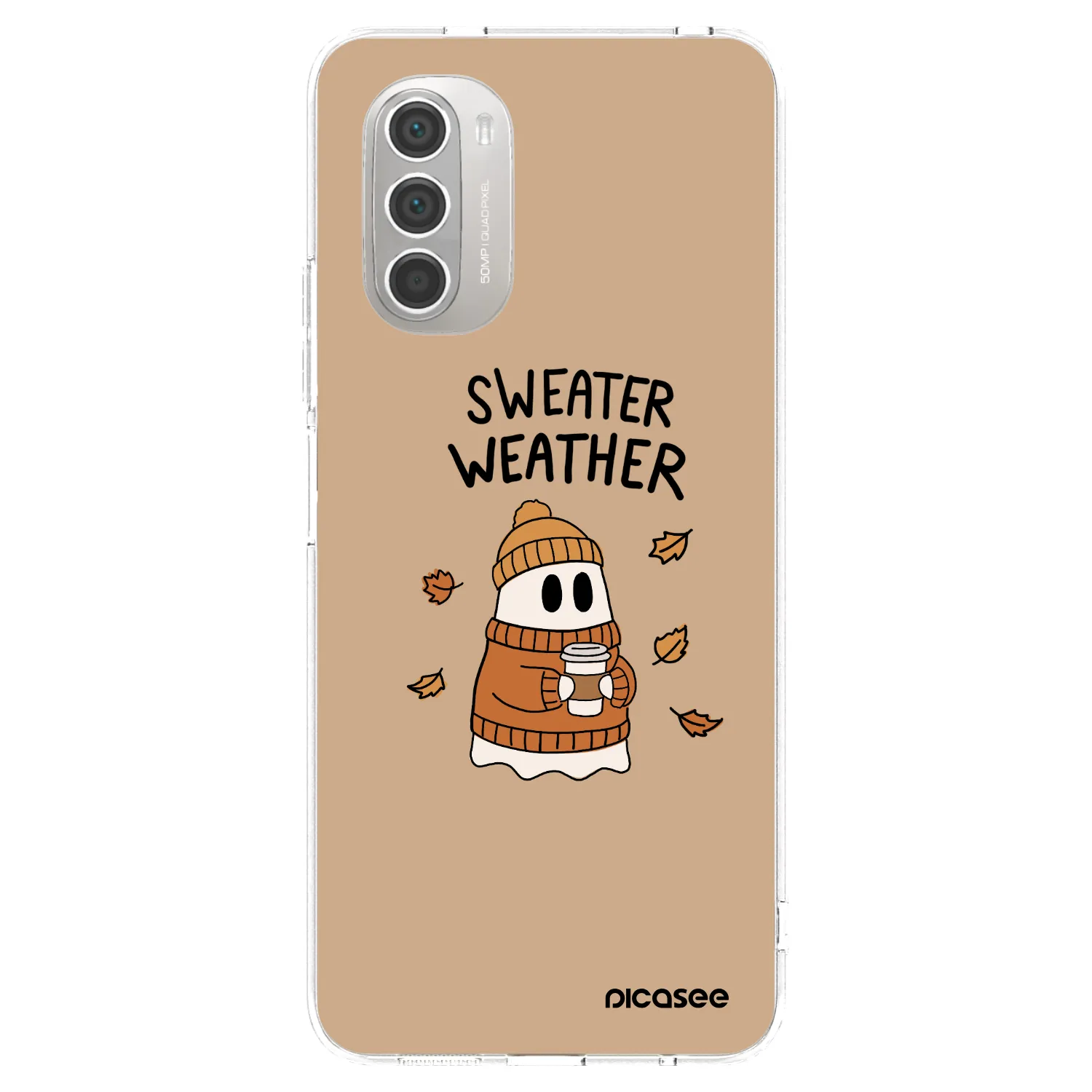 Picasee silikonowe przeźroczyste etui na Motorola Moto G51 - Sweater ghost