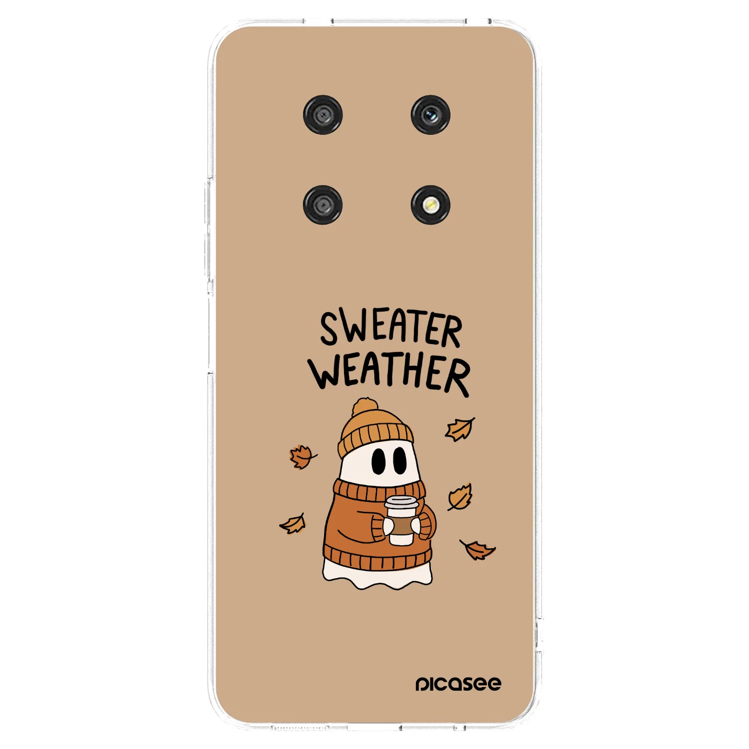 Picasee silikonowe przeźroczyste etui na Honor Magic4 Lite 5G - Sweater ghost