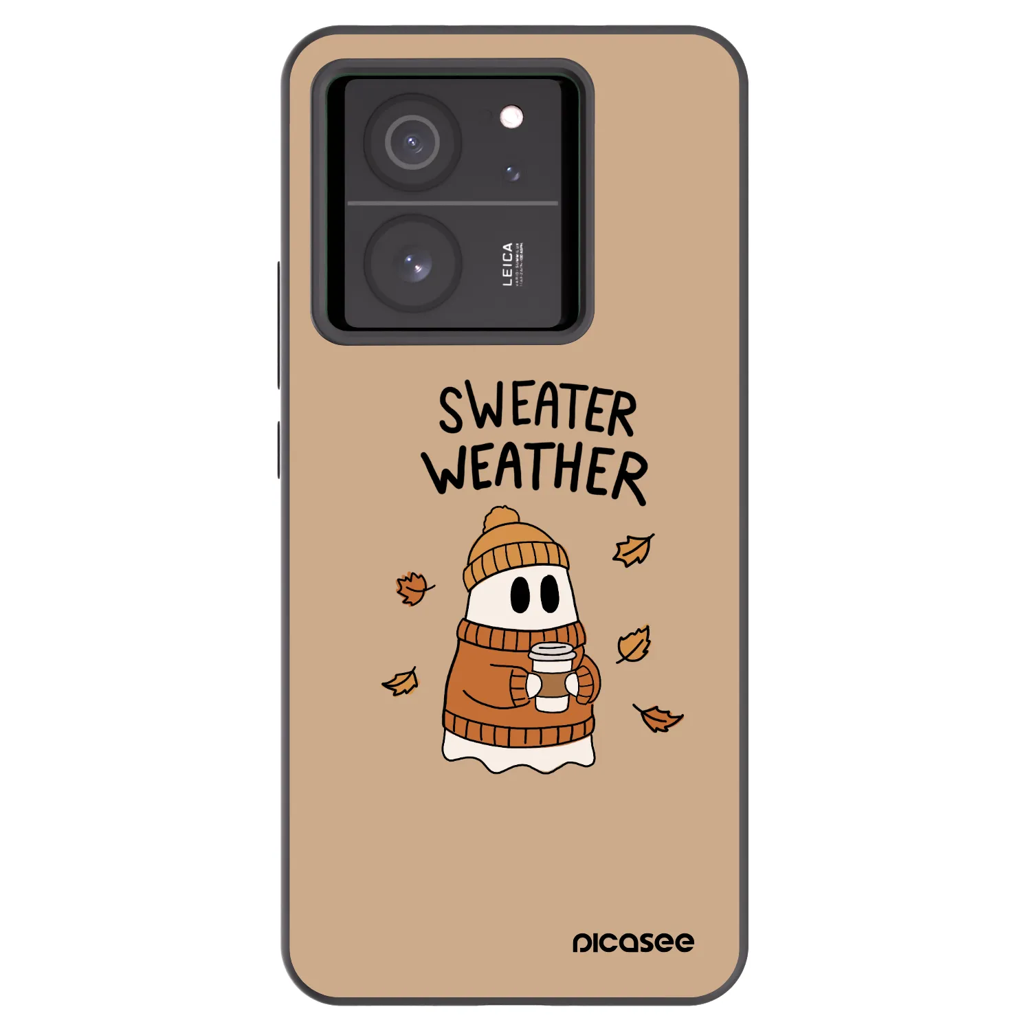 Picasee silikonowe czarne etui na Xiaomi 13T - Sweater ghost