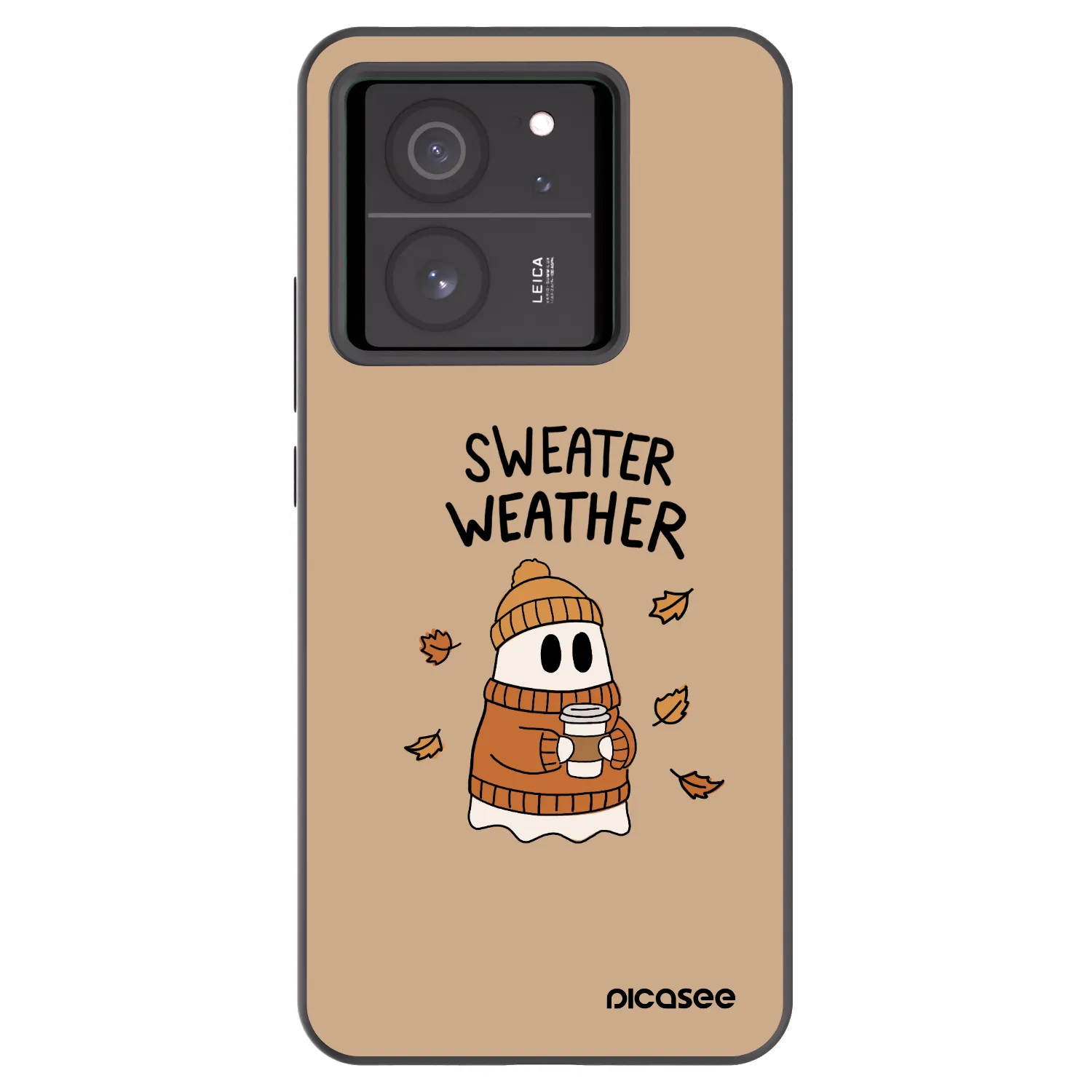 Picasee silikonowe czarne etui na Xiaomi 13T Pro - Sweater ghost