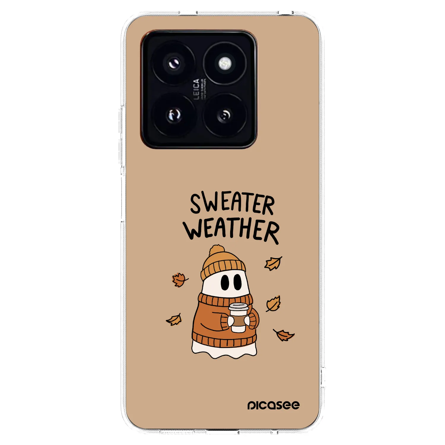 Picasee silikonowe przeźroczyste etui na Xiaomi 14 Pro - Sweater ghost
