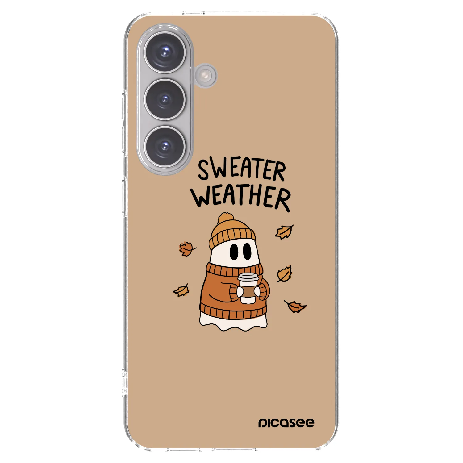 Picasee silikonowe przeźroczyste etui na Samsung Galaxy S24 S921B 5G - Sweater ghost