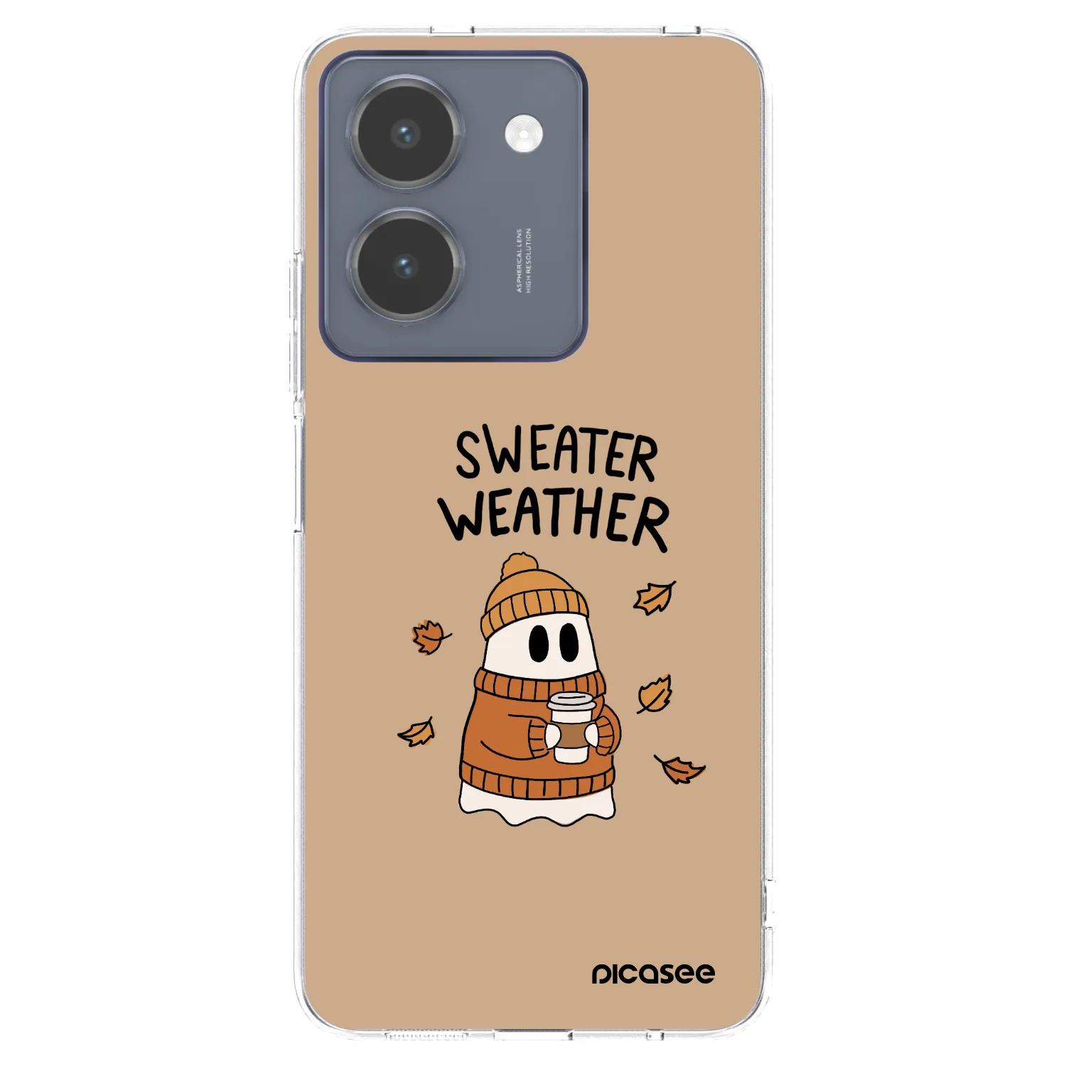 Picasee silikonowe przeźroczyste etui na Vivo Y36 4G - Sweater ghost