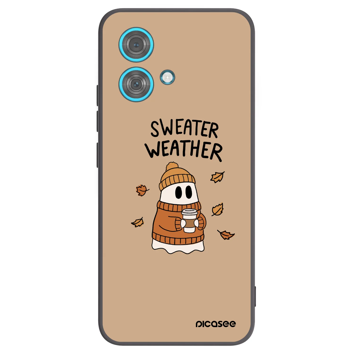 Picasee silikonowe czarne etui na Motorola Edge 40 Neo - Sweater ghost