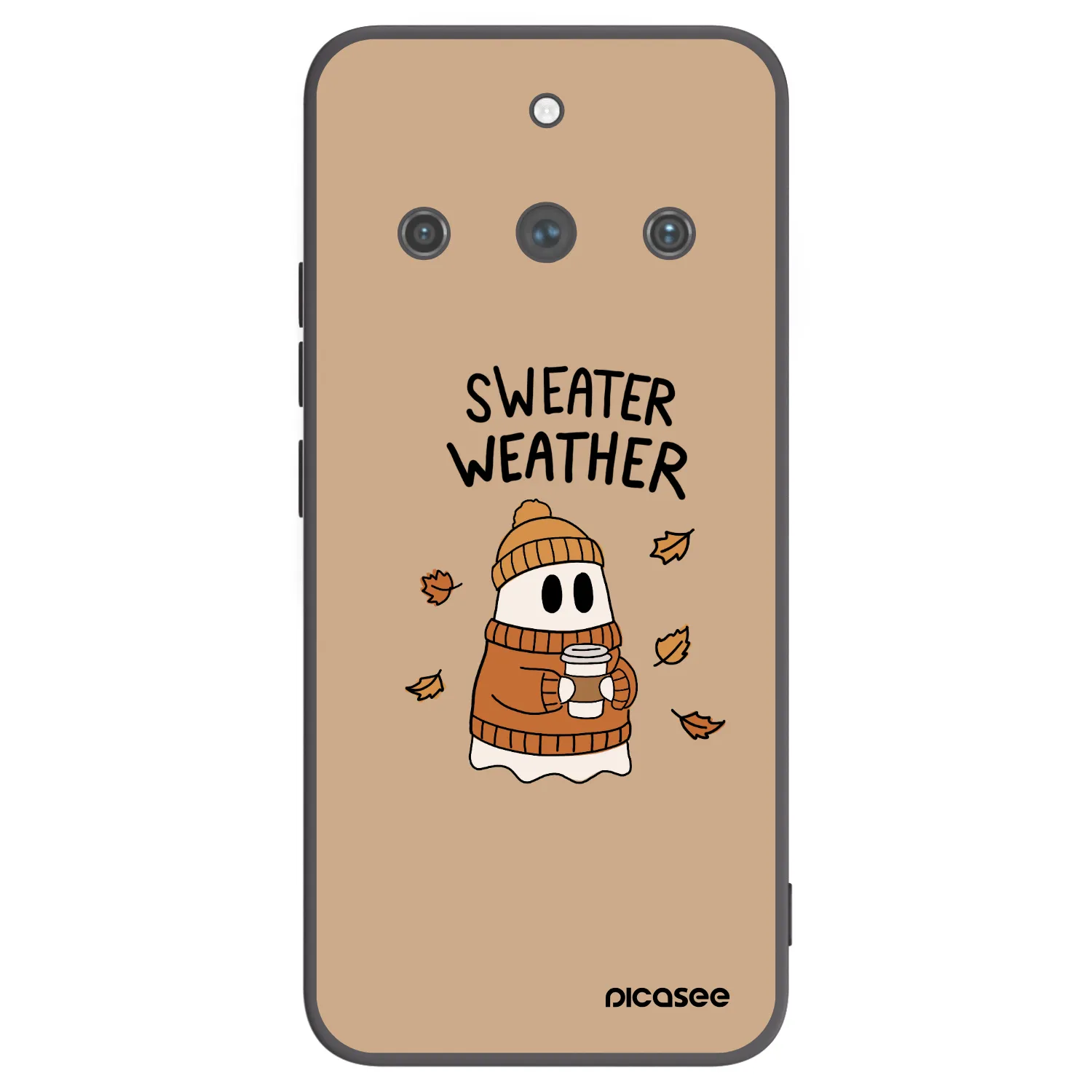 Picasee silikonowe czarne etui na Realme 11 Pro+ - Sweater ghost