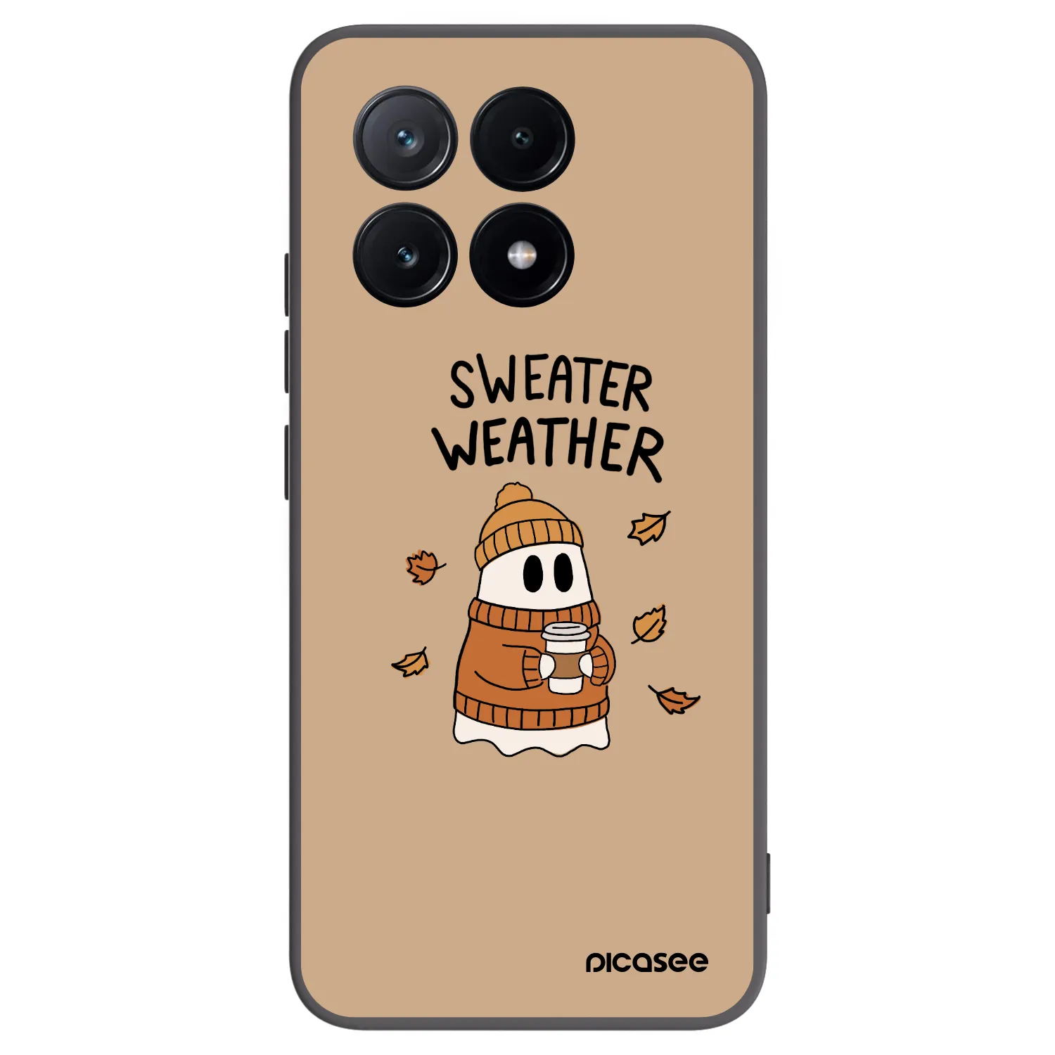 Picasee silikonowe czarne etui na Xiaomi Poco X6 Pro - Sweater ghost
