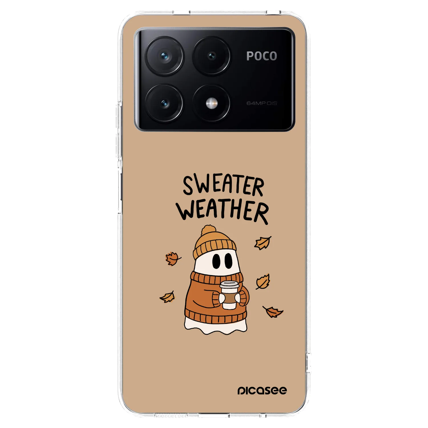 Picasee silikonowe przeźroczyste etui na Xiaomi Poco X6 Pro - Sweater ghost
