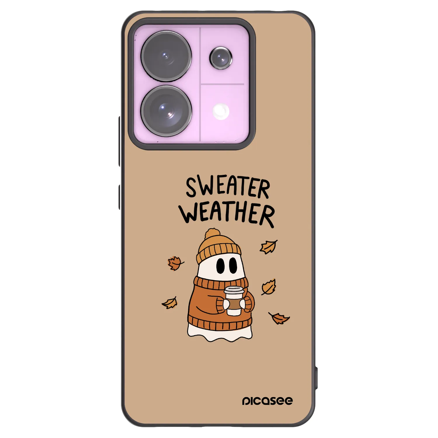 Picasee silikonowe czarne etui na Xiaomi Redmi Note 13 Pro 5G - Sweater ghost