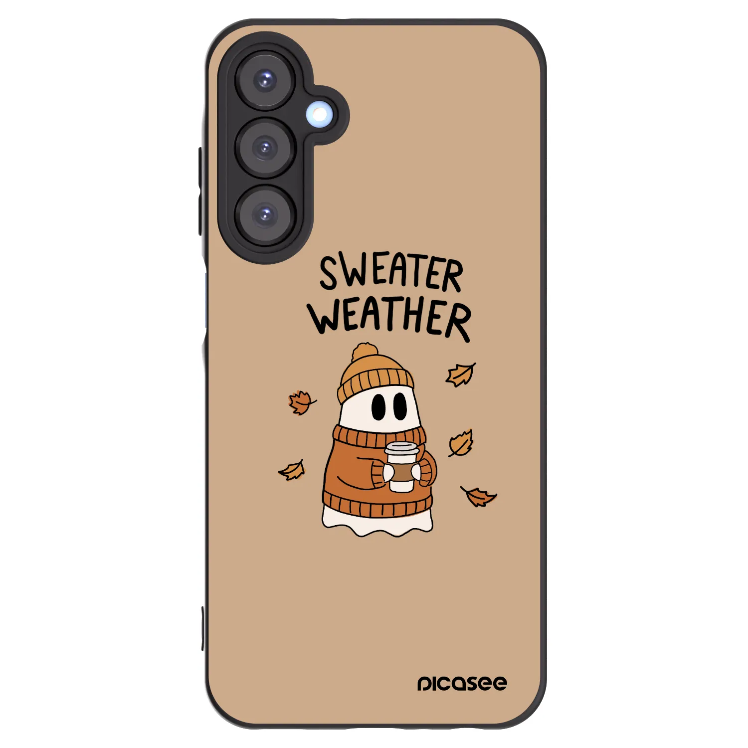 Picasee silikonowe czarne etui na Samsung Galaxy A25 A256B 5G - Sweater ghost
