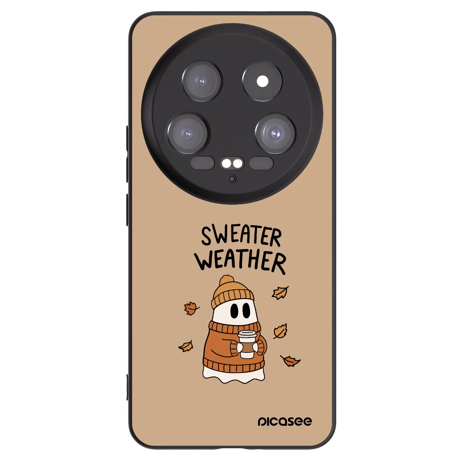 Picasee silikonowe czarne etui na Xiaomi 14 Ultra - Sweater ghost