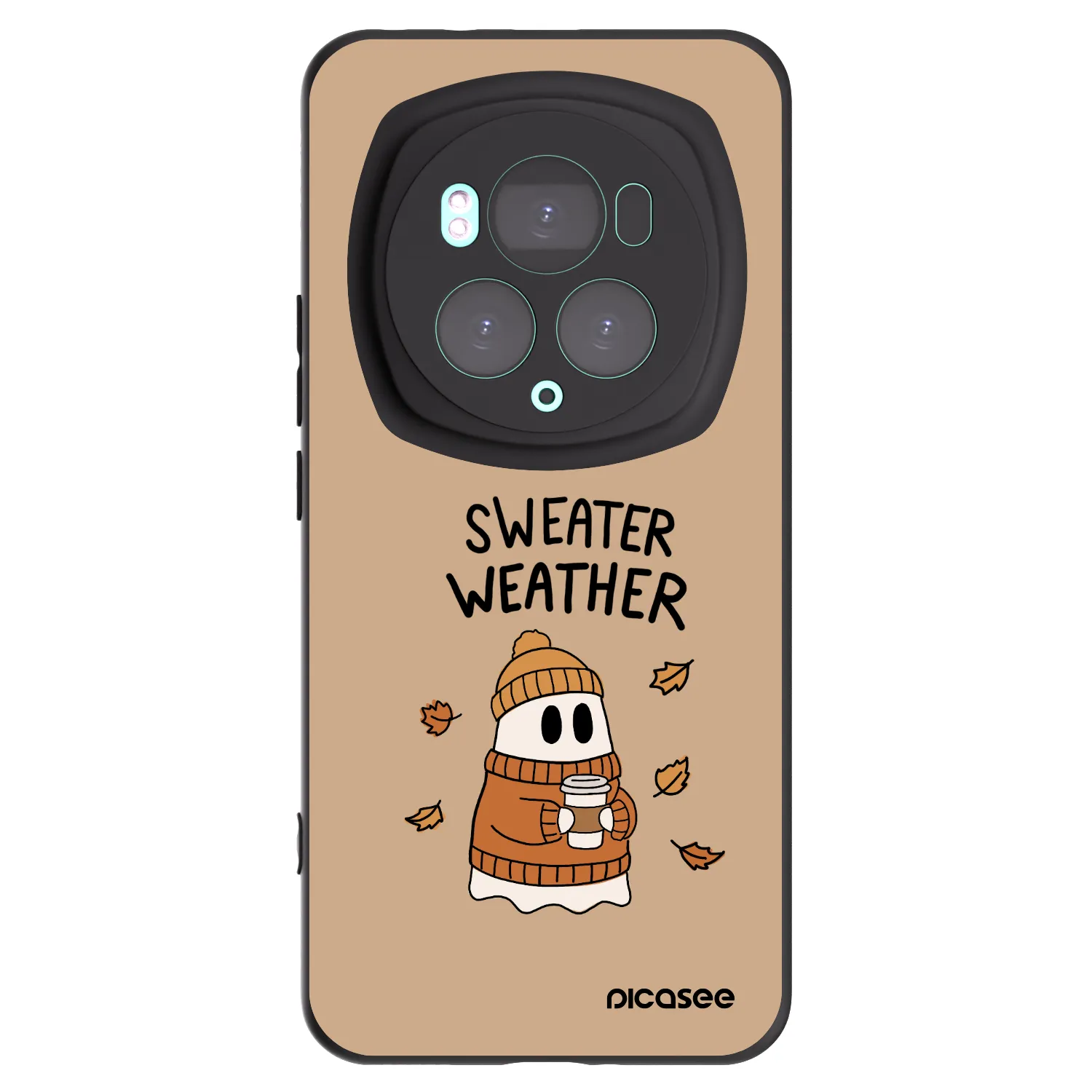 Picasee silikonowe czarne etui na Honor Magic6 Pro - Sweater ghost