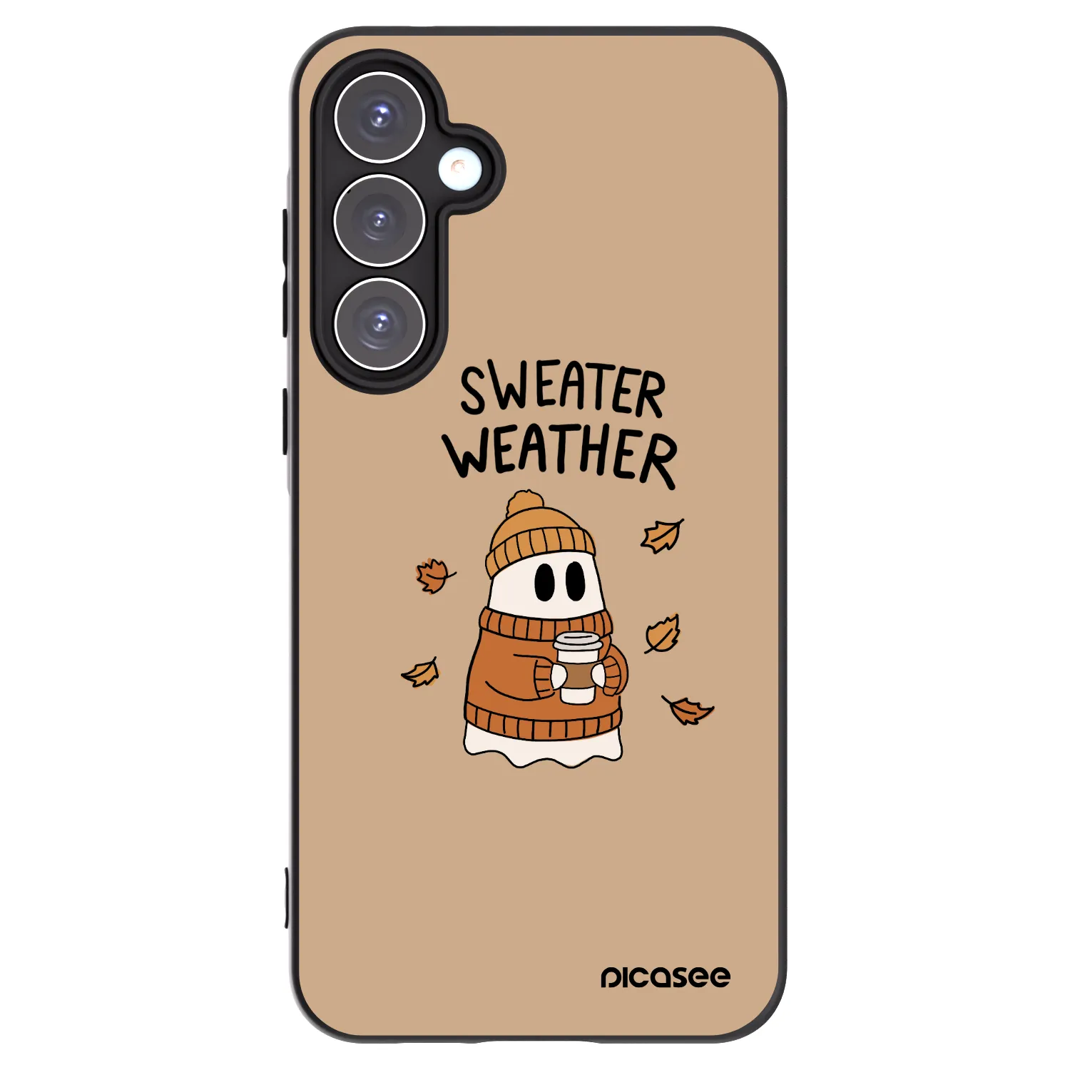 Picasee silikonowe czarne etui na Samsung Galaxy A55 5G A556B - Sweater ghost