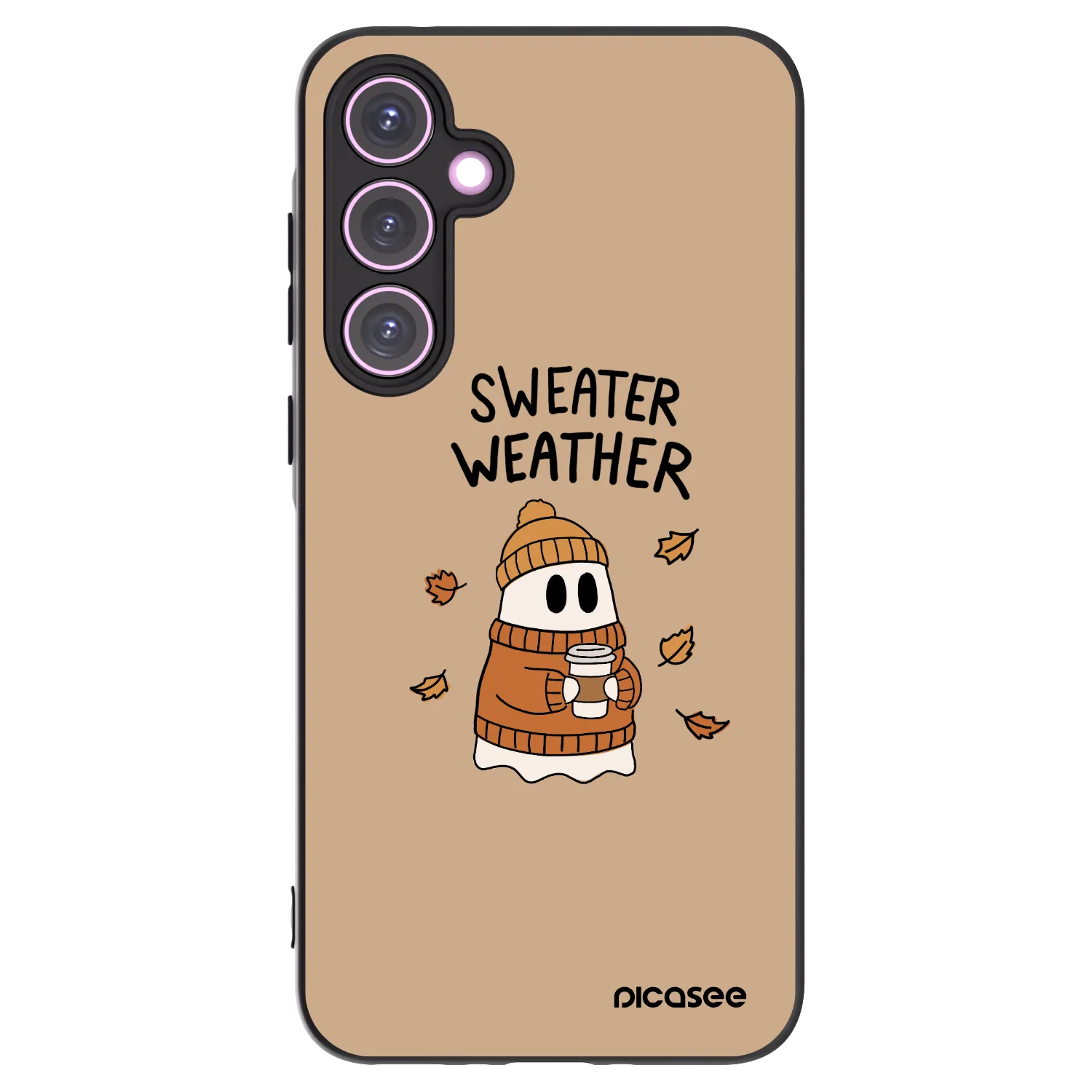 Picasee silikonowe czarne etui na Samsung Galaxy A35 5G A356B - Sweater ghost
