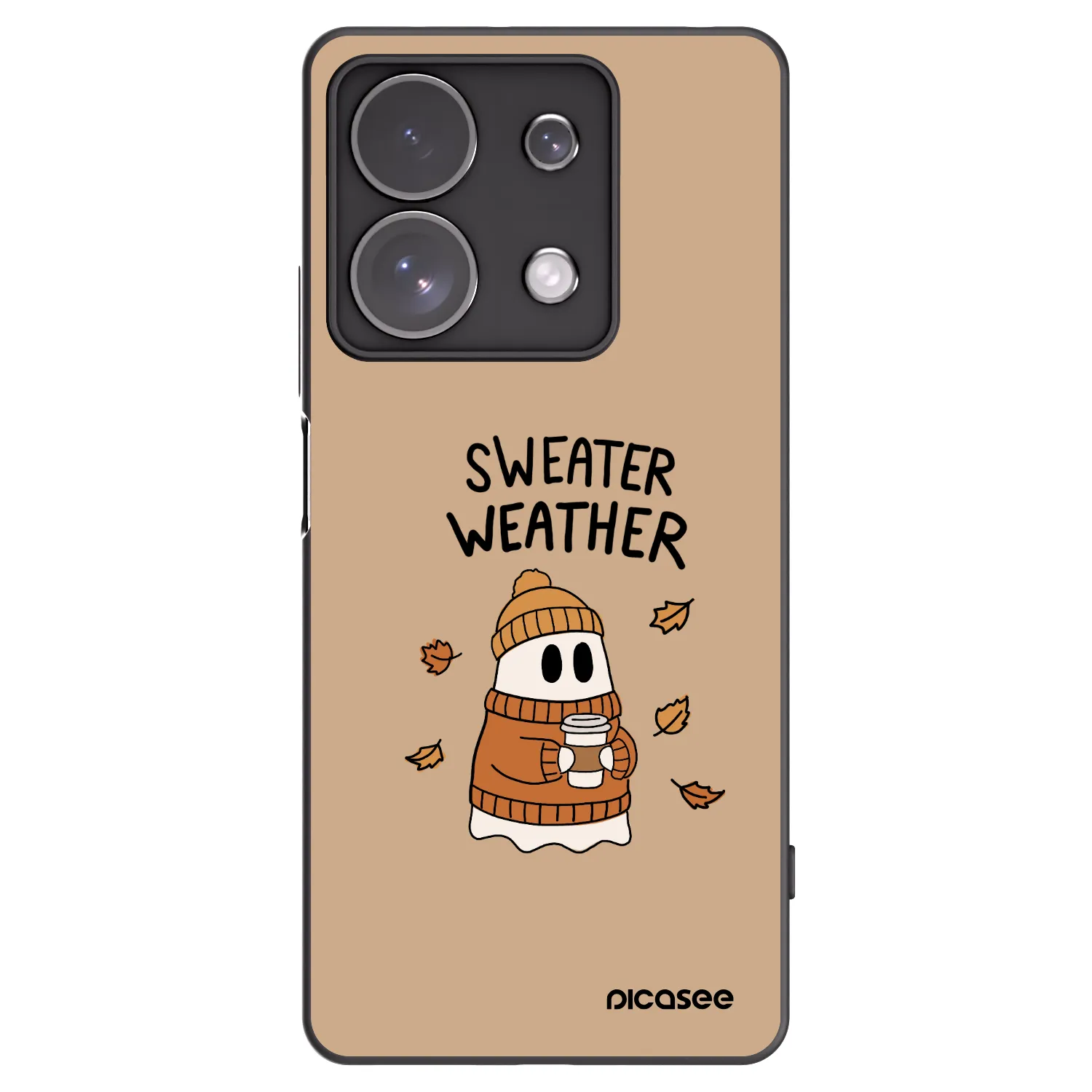 Picasee silikonowe czarne etui na Xiaomi Redmi Note 13 Pro 4G - Sweater ghost