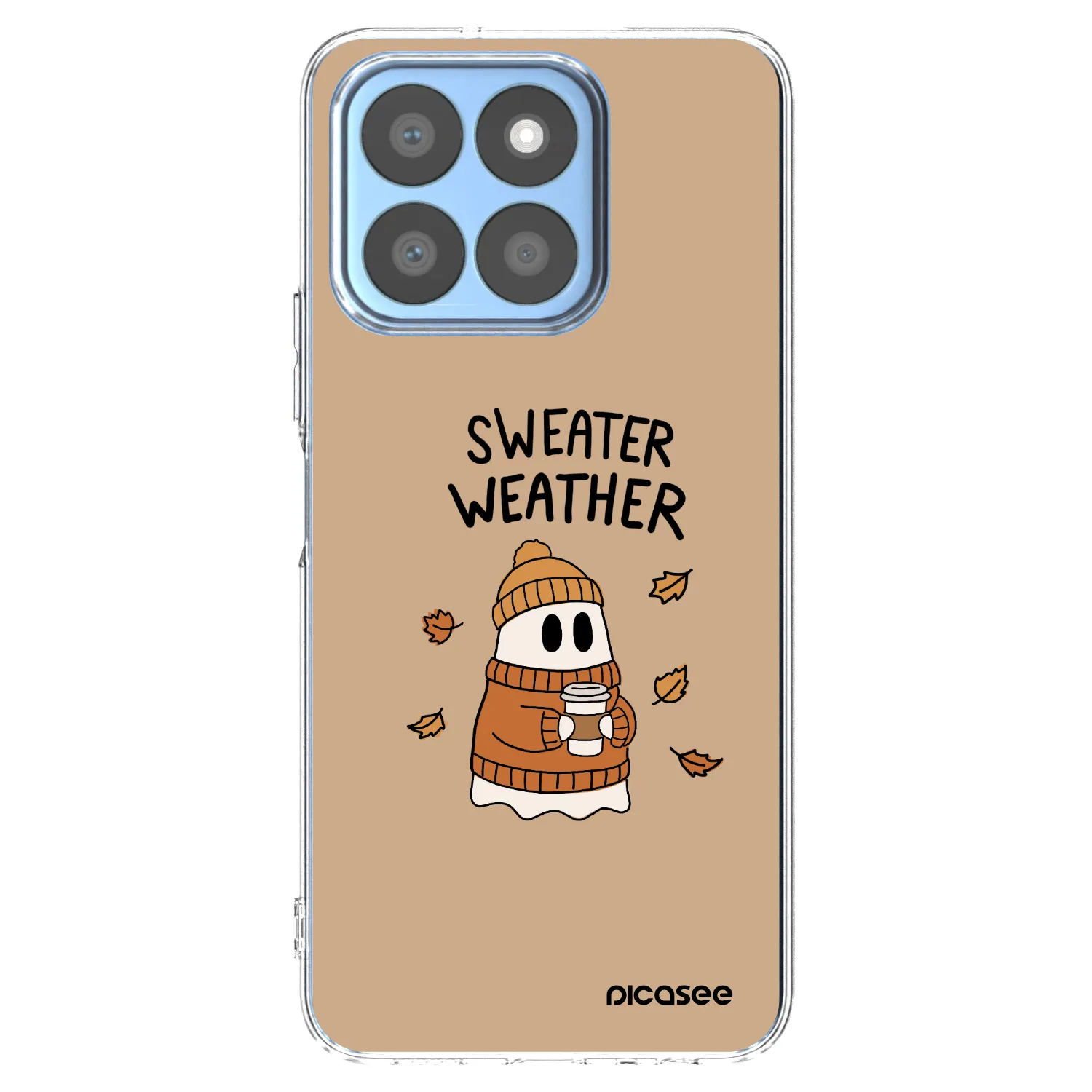 Picasee silikonowe przeźroczyste etui na Honor X8b - Sweater ghost