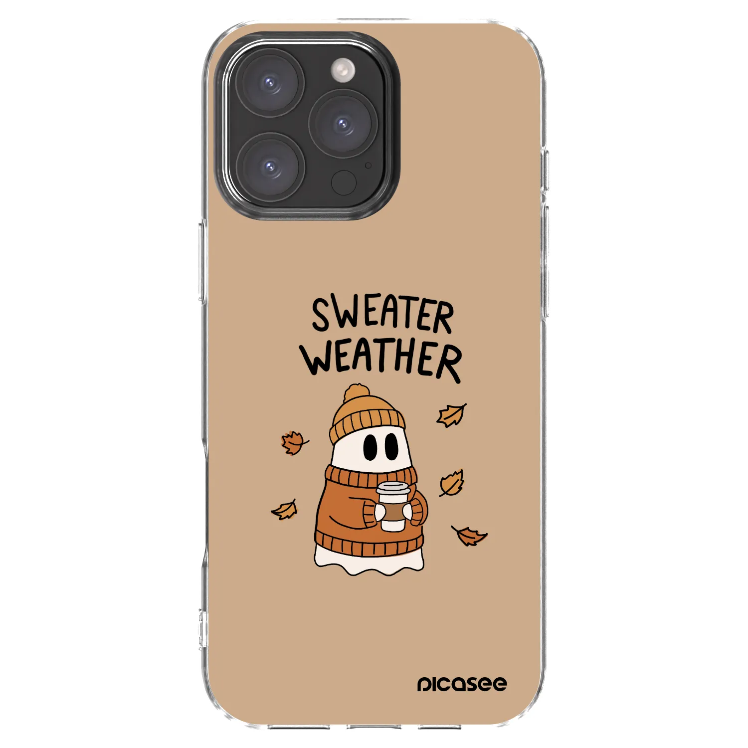Picasee silikonowe przeźroczyste etui na Apple iPhone 16 Pro Max - Sweater ghost