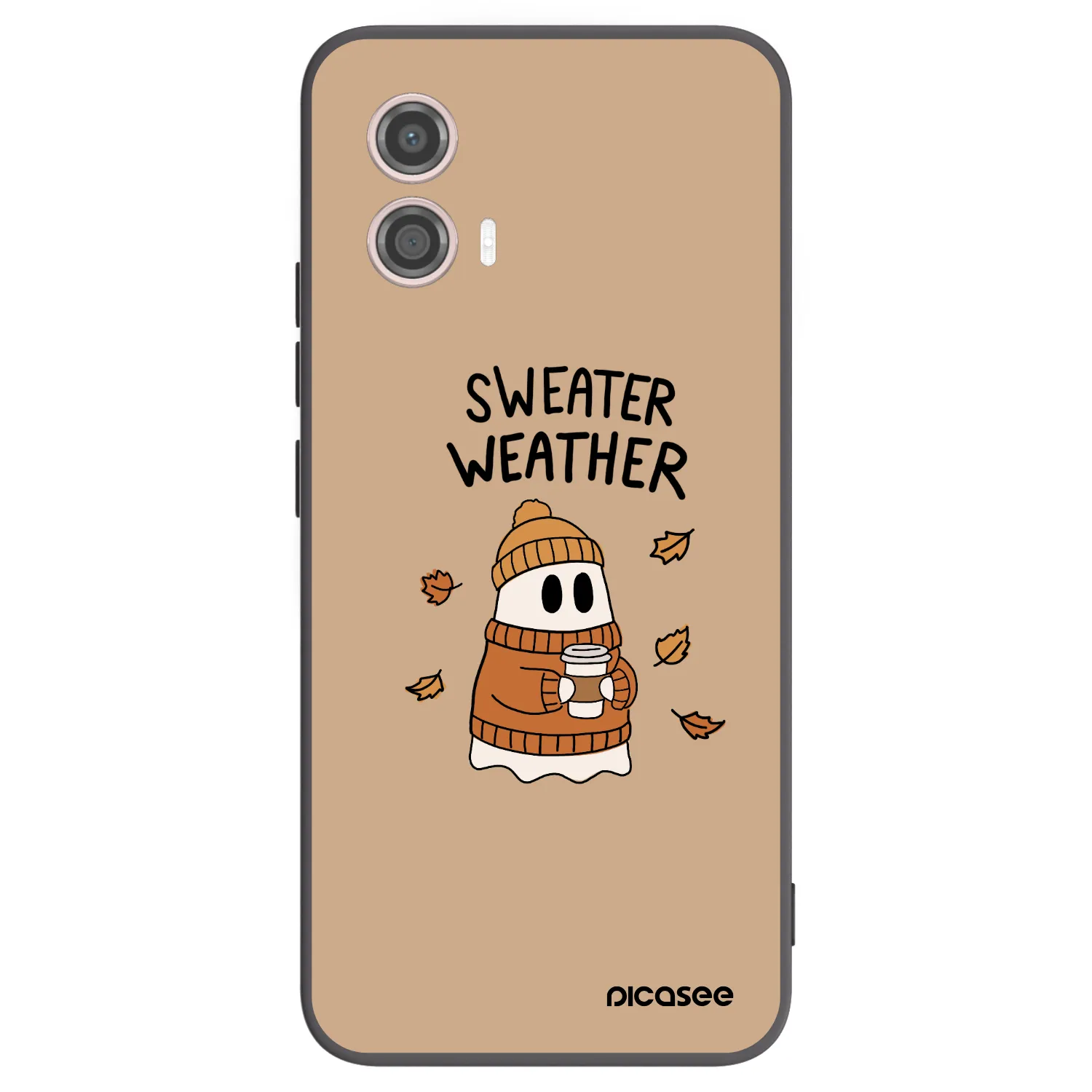 Picasee silikonowe czarne etui na Motorola Moto G53 5G - Sweater ghost