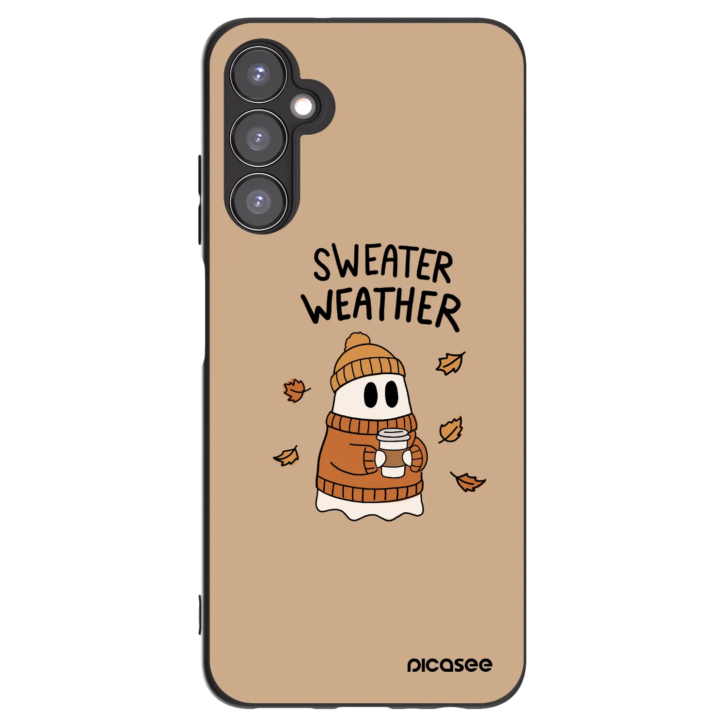 Picasee silikonowe czarne etui na Samsung Galaxy A05s A057G - Sweater ghost