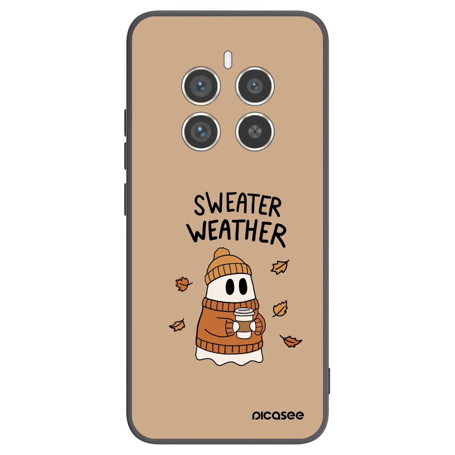 Picasee silikonowe czarne etui na Realme 12 Pro 5G - Sweater ghost